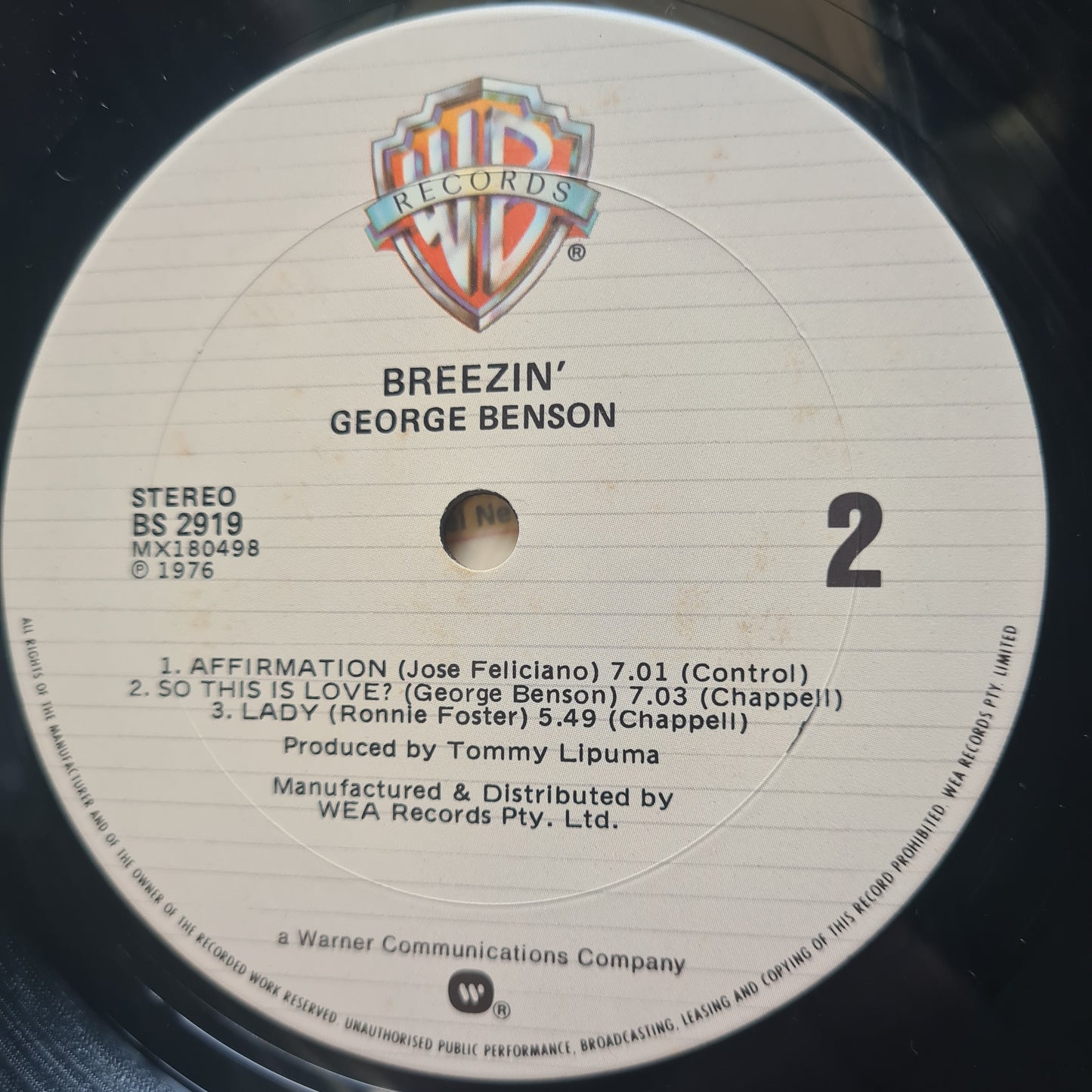 George Benson – Breezin' - 1976 - Vinyl Record LP