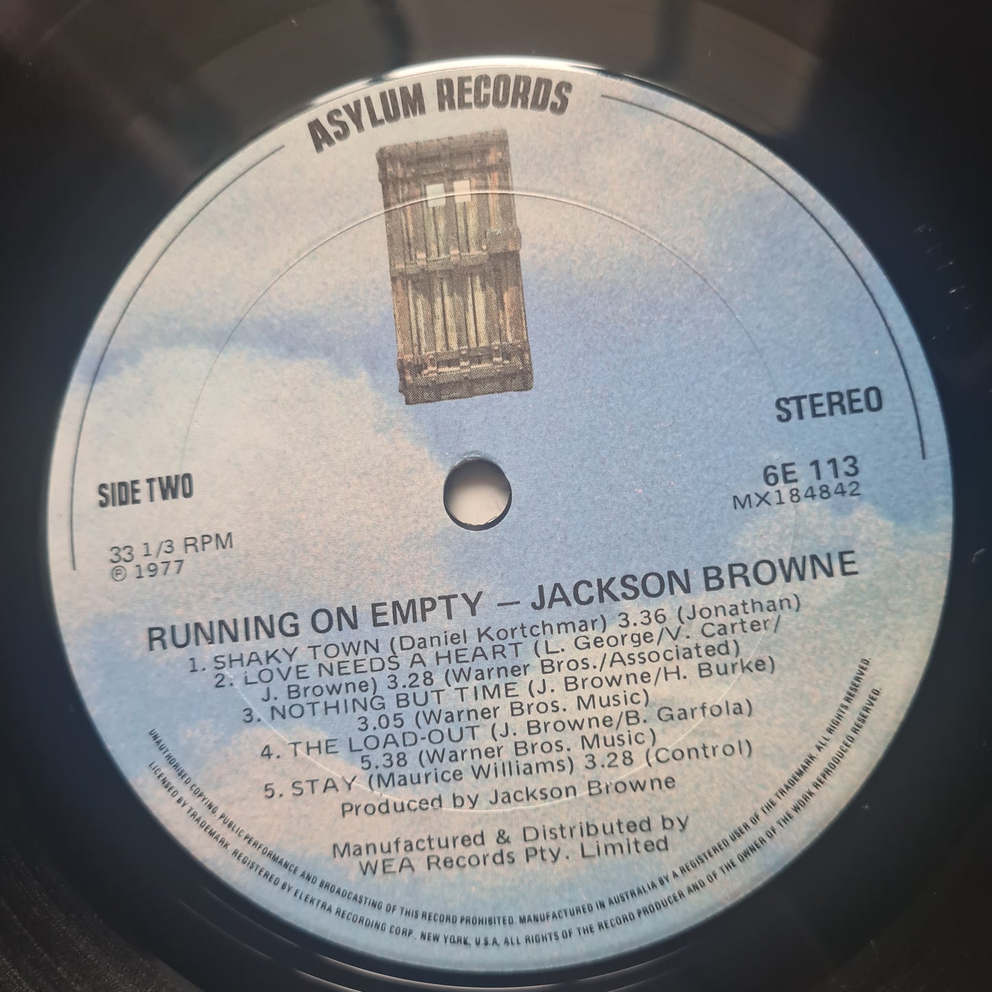 Jackson Browne – Running On Empty - 1977 - Vinyl Record LP