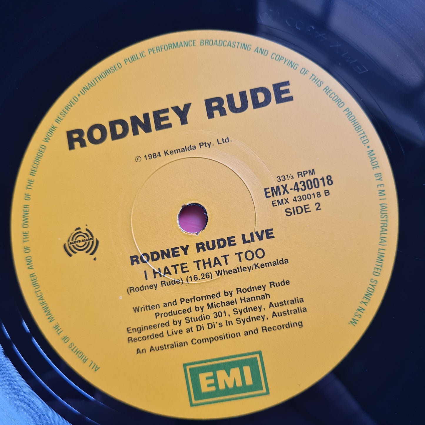 Rodney Rude – Live - 1984 - Vinyl Record LP (Australian Comedy)