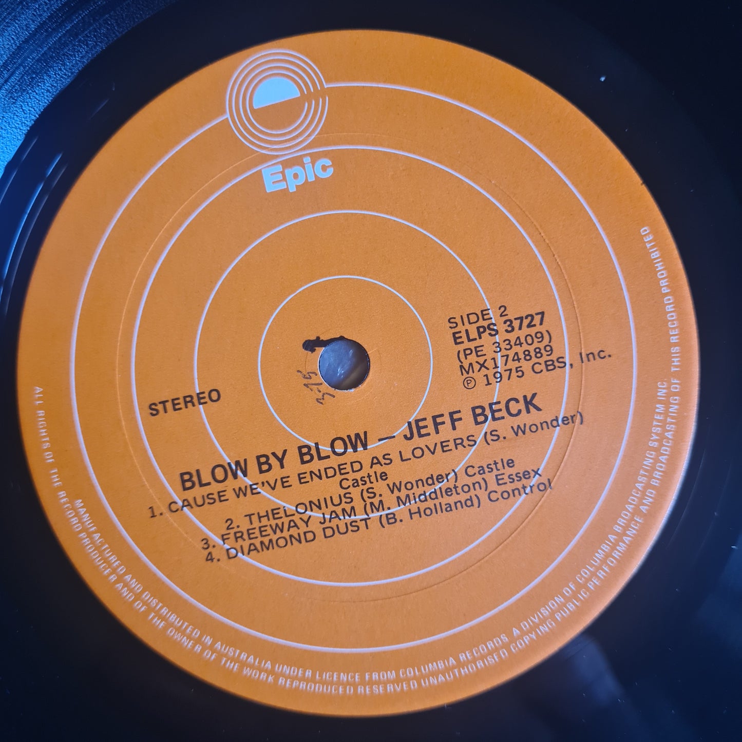 Jeff Beck – Blow By Blow - 1975 - Vinyl Record LP