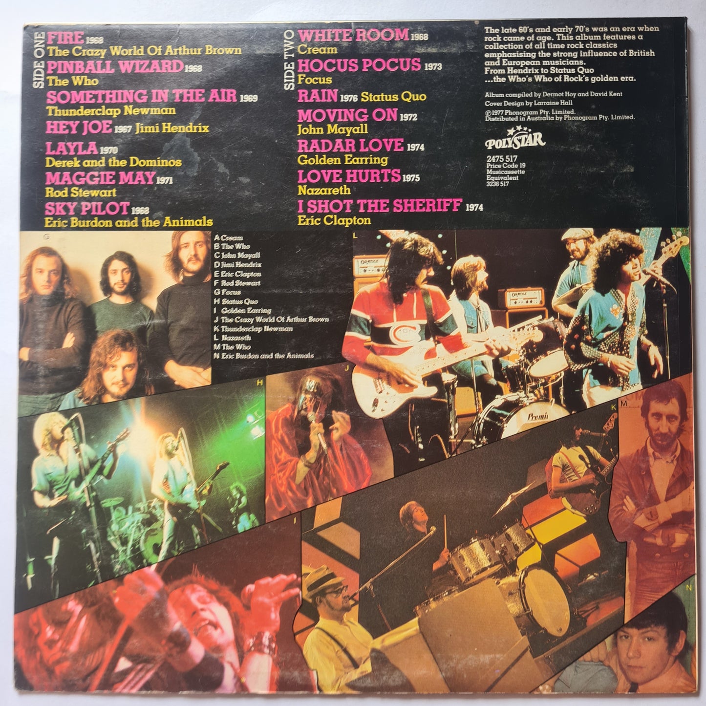 Various – Immortal Rock - 1977 - Vinyl Record LP (Hendrix, Clapton, The Who, etc)