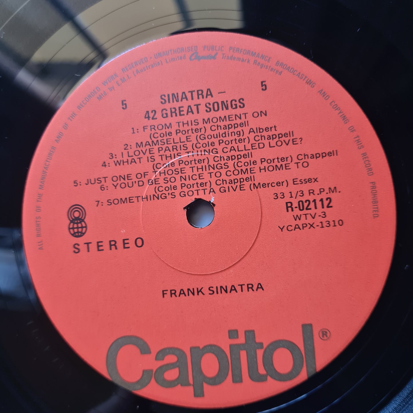 Frank Sinatra – 42 Great Songs: Record 3: 14 songs - 1974 - Vinyl Record LP