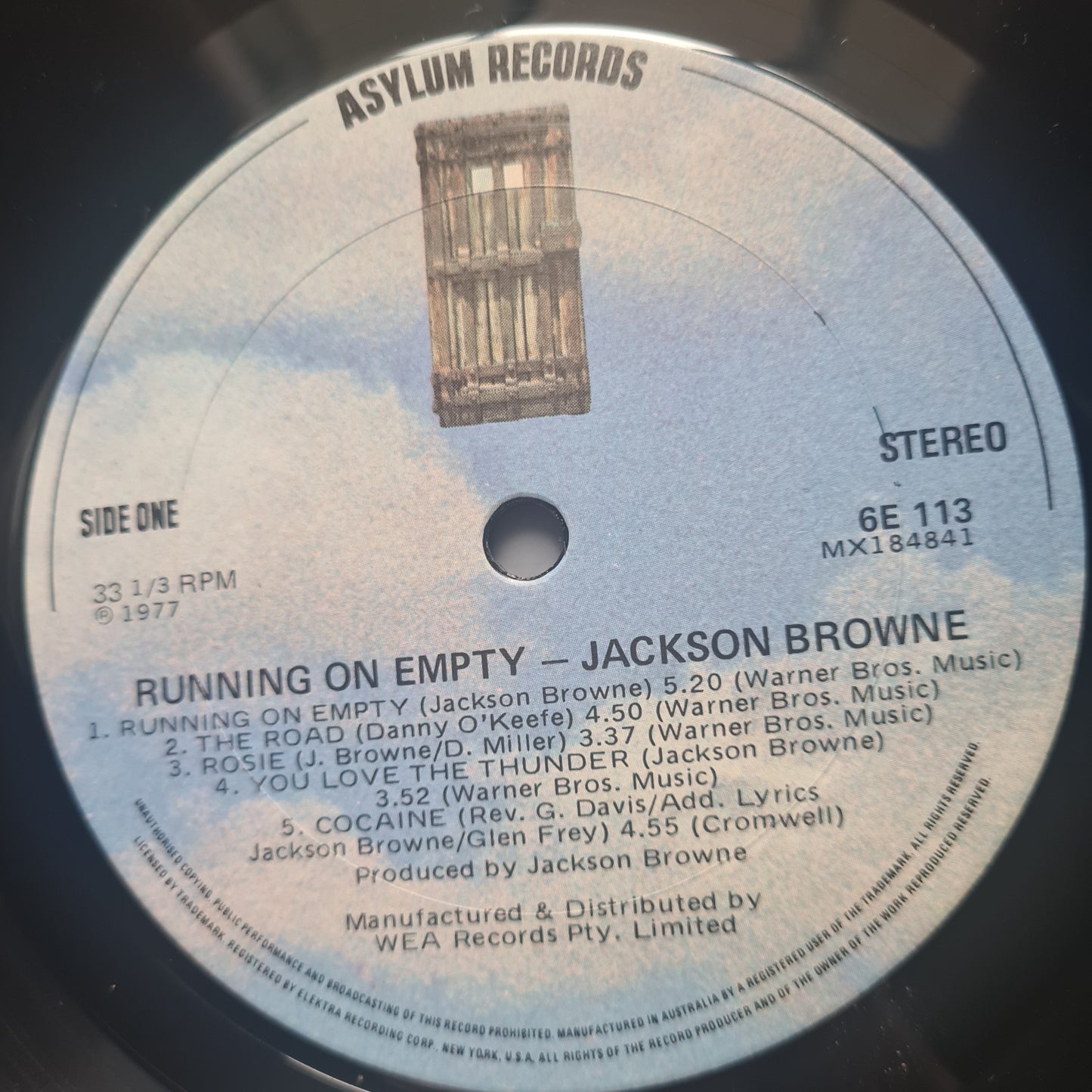 Jackson Browne – Running On Empty - 1977 - Vinyl Record LP