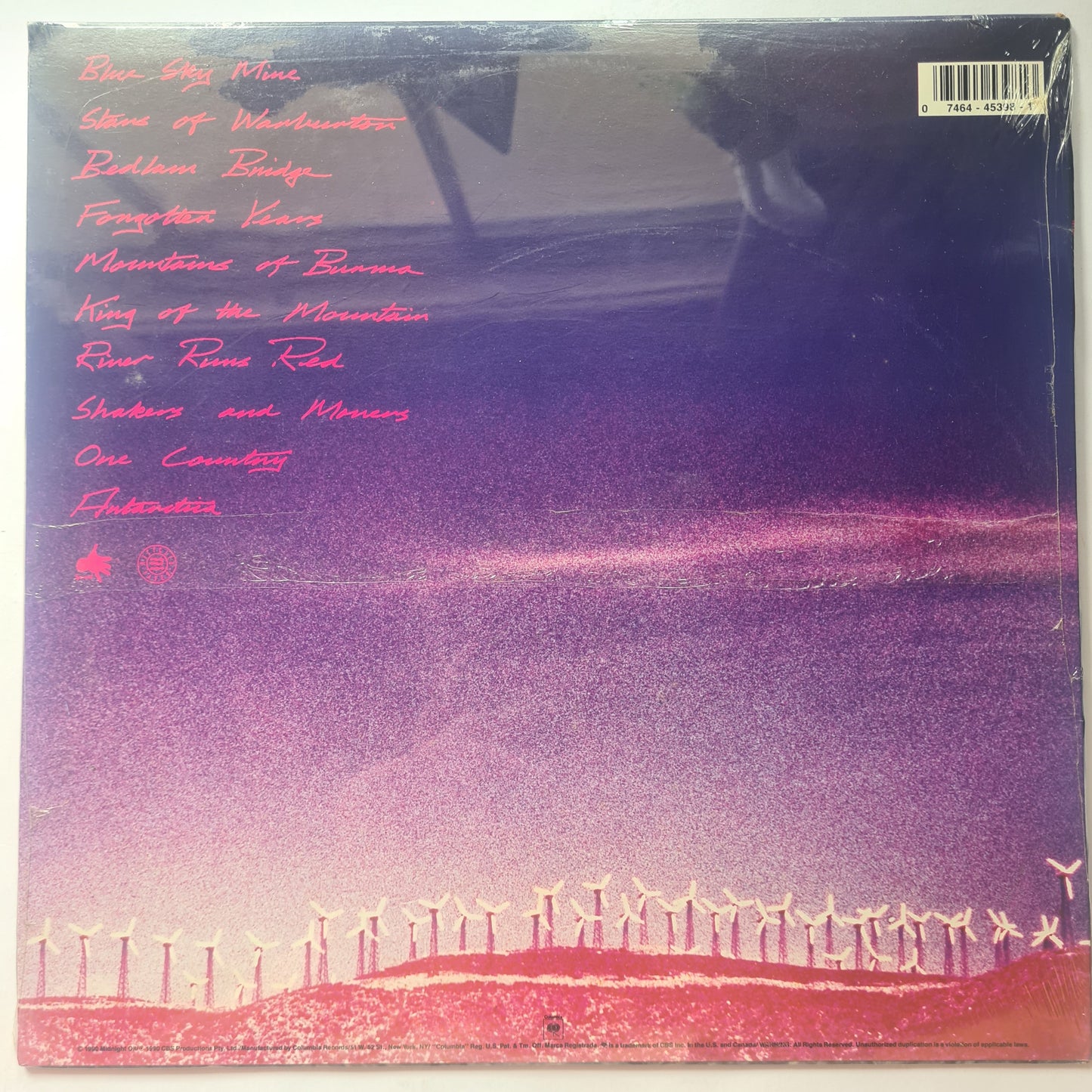 Midnight Oil – Blue Sky Mining - 1990 (USA Limited Edition Blue Vinyl Record LP) (Mint: Sealed never opened)