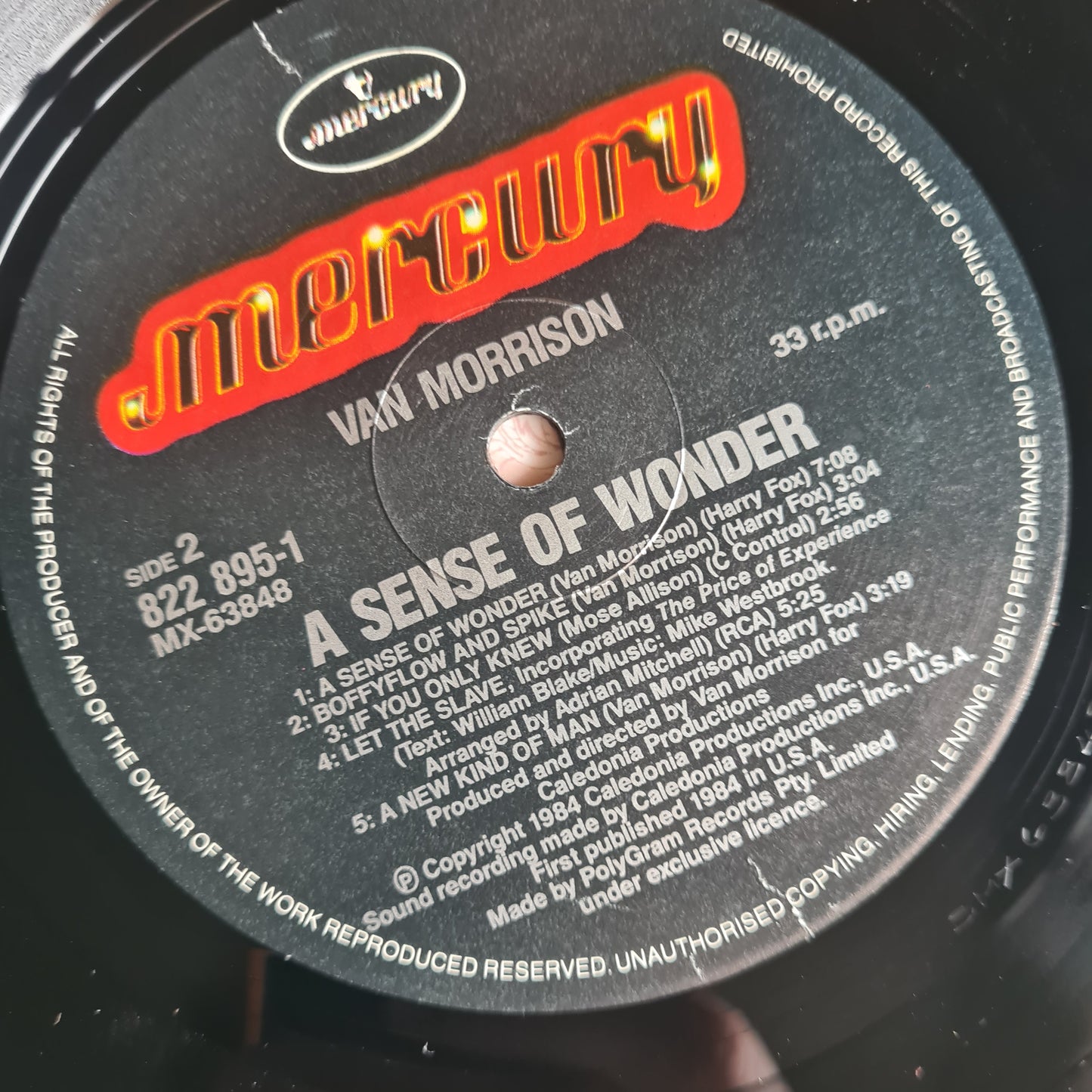 Van Morrison – A Sense Of Wonder - 1984 - Vinyl Record LP