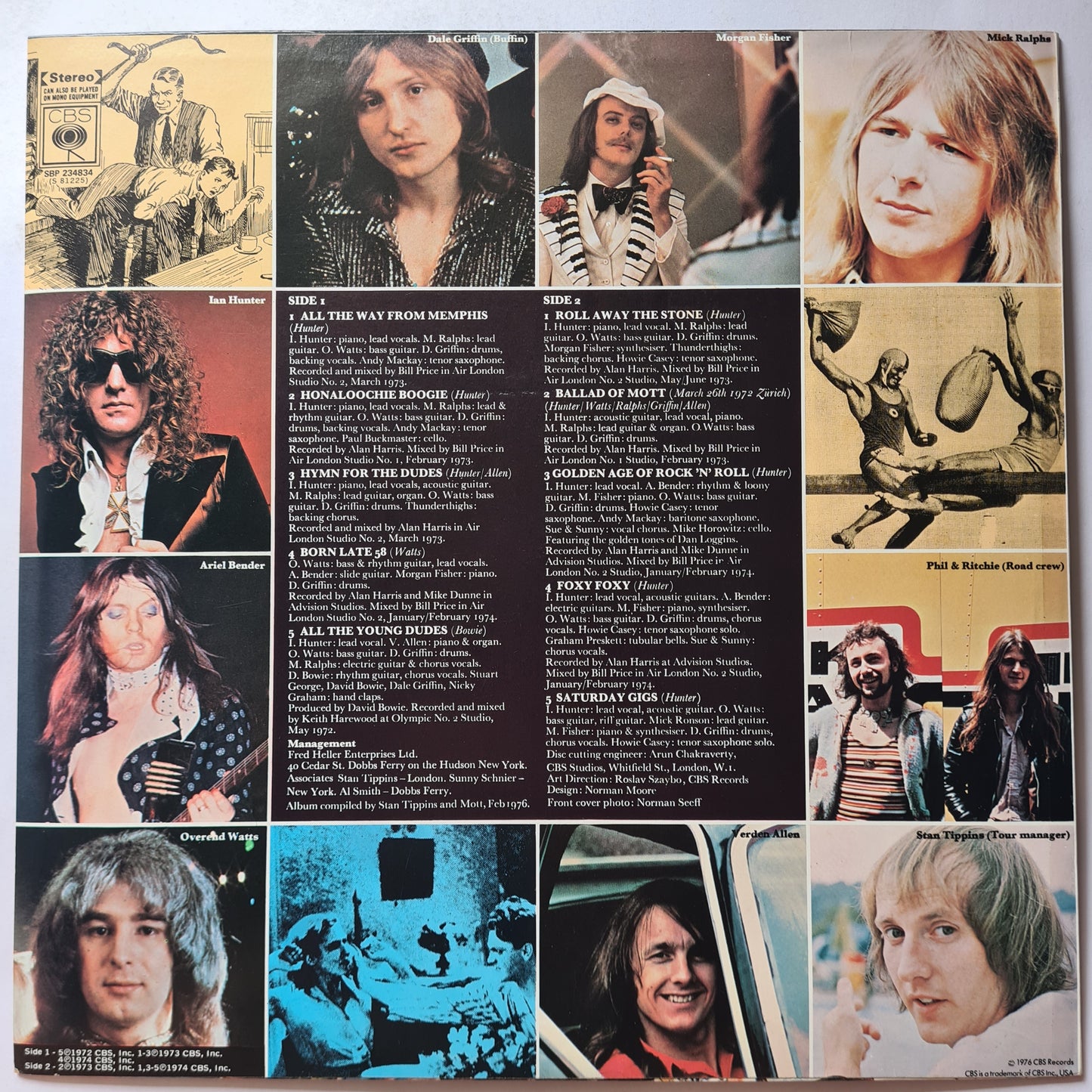 Mott The Hoople – Greatest Hits - 1976 - Vinyl Record LP