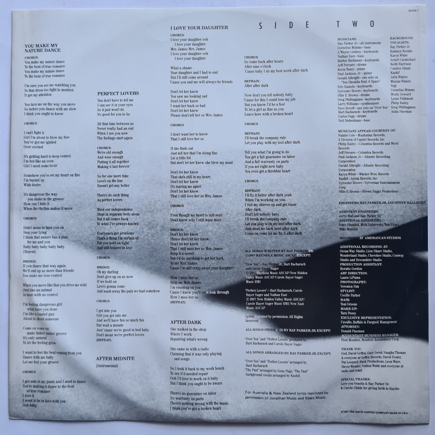 Ray Parker Jr. – After Dark - 1987 - Vinyl Record LP