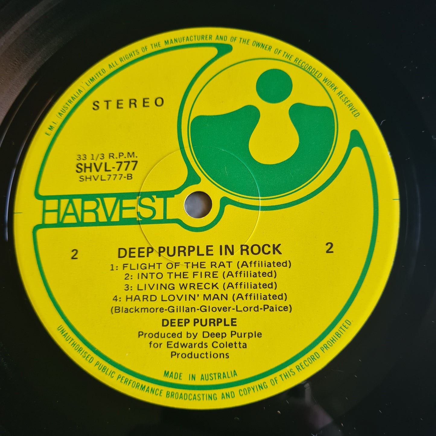 Deep Purple – In Rock - 1970 (Second Australian Pressing) - Vinyl Record LP