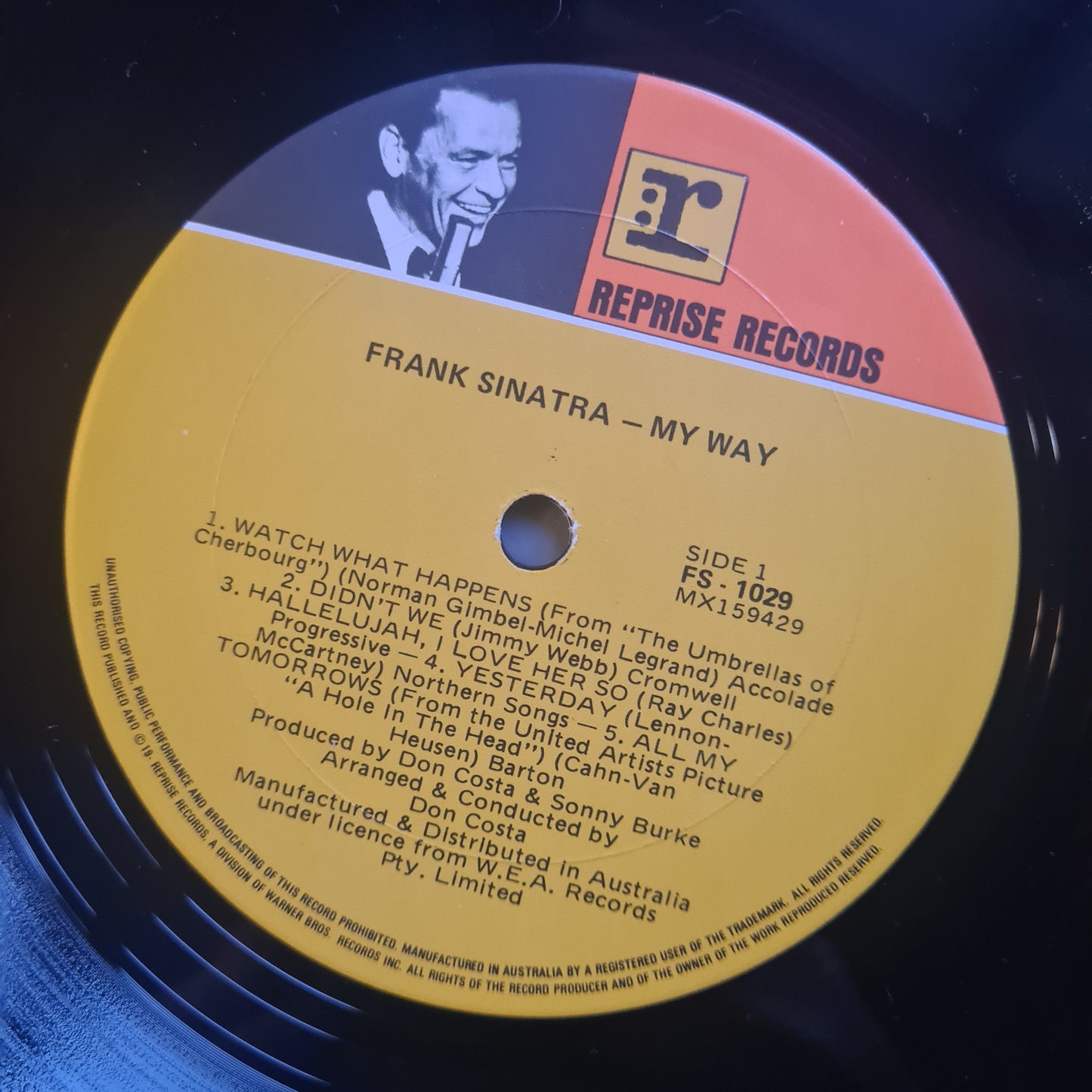 Frank Sinatra – My Way - 1969 - Vinyl Record LP