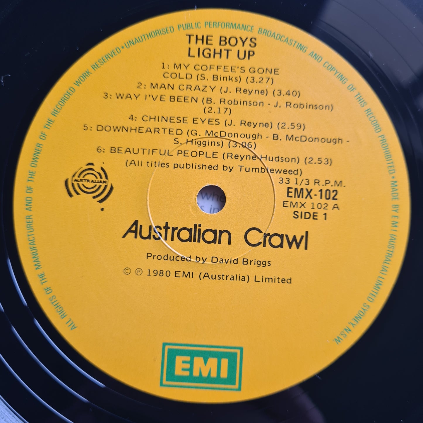 Australian Crawl – The Boys Light Up - 1980 - Vinyl Record LP (Excellent)