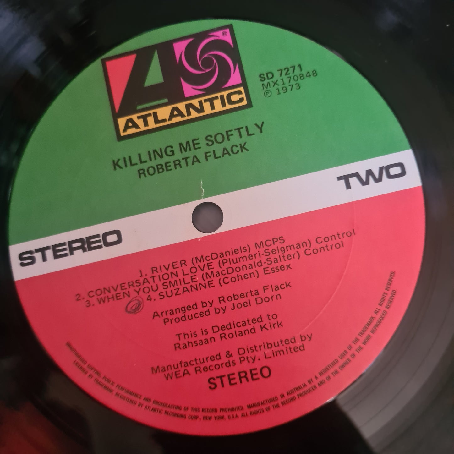 Roberta Flack – Killing Me Softly - 1973 - Vinyl Record Lp