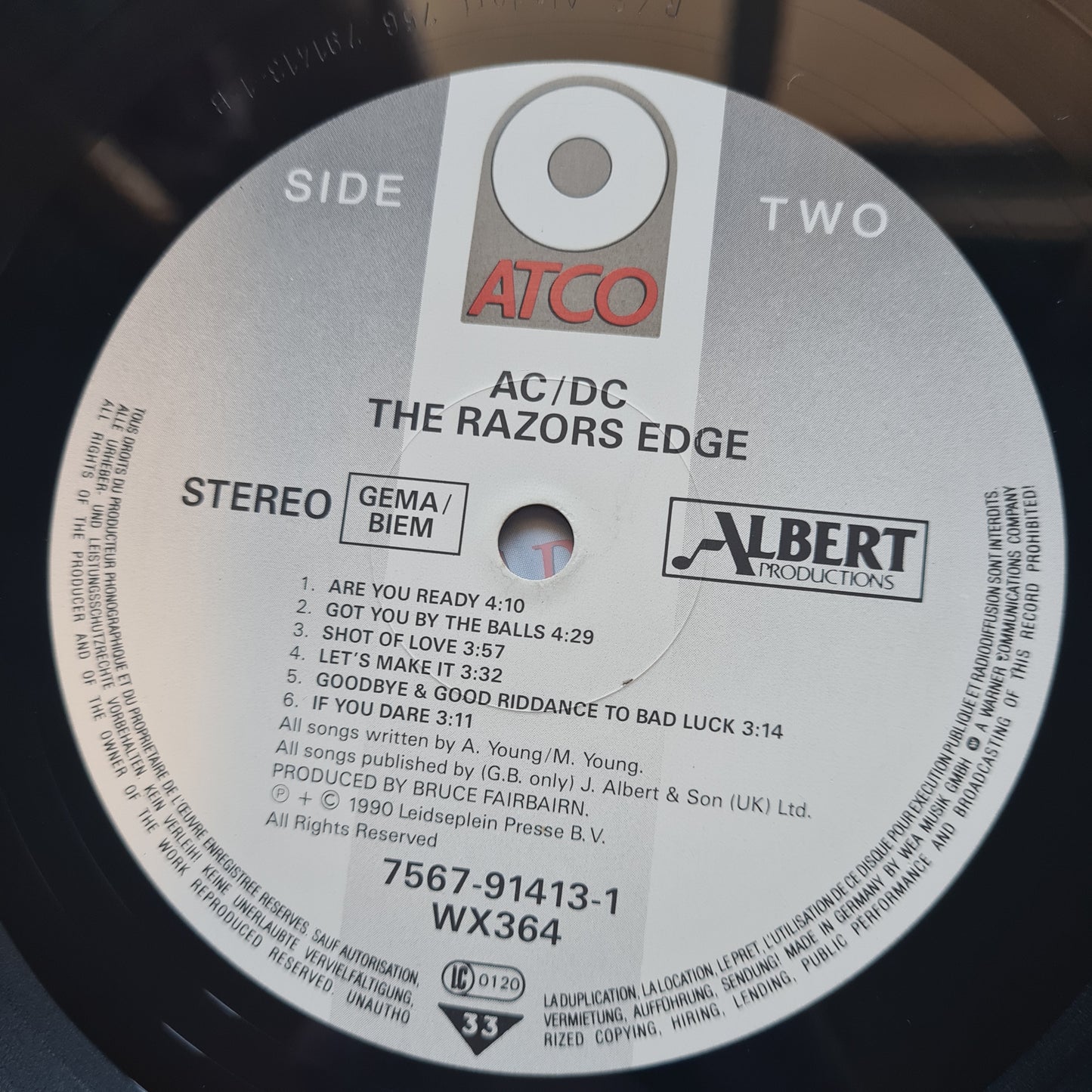 AC/DC – The Razors Edge - 1990 (UK& Europe Pressing) - Vinyl Record LP (near mint)