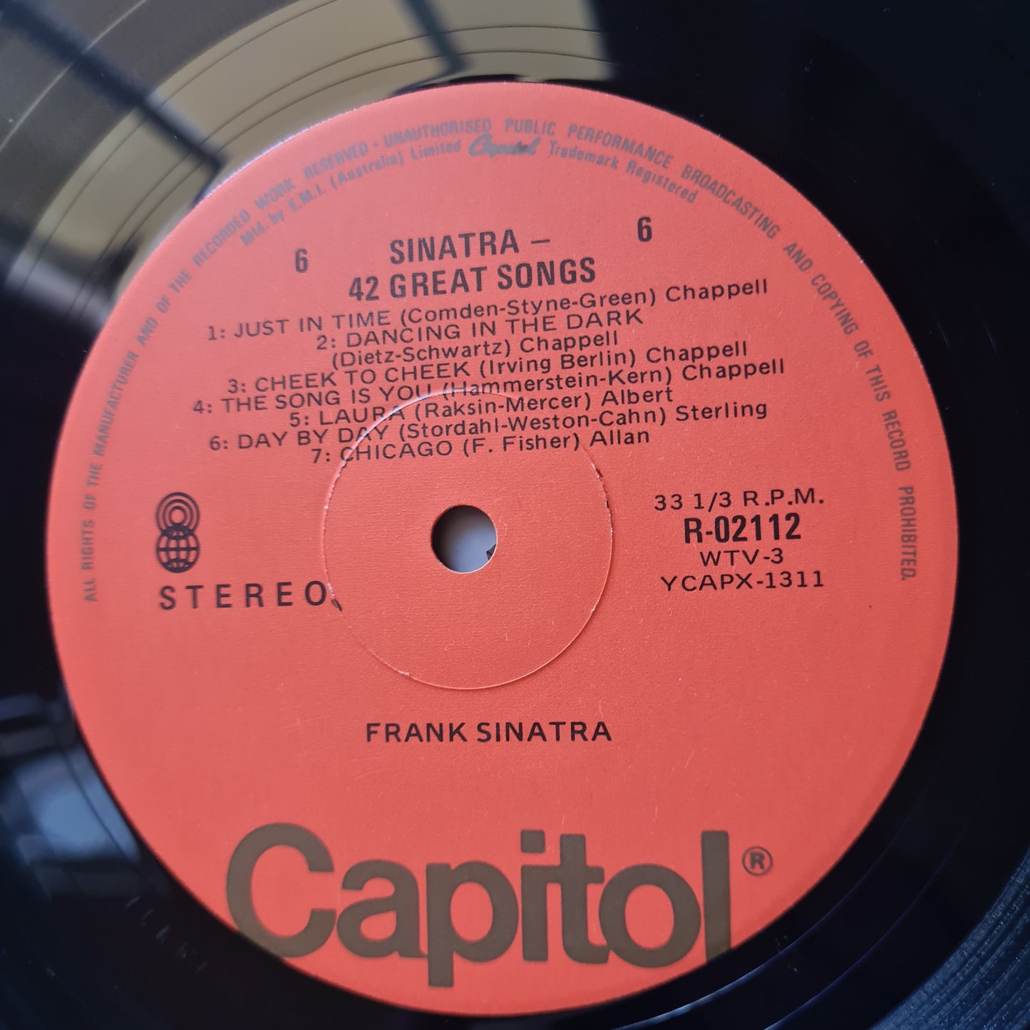Frank Sinatra – 42 Great Songs: Record 3: 14 songs - 1974 - Vinyl Record LP
