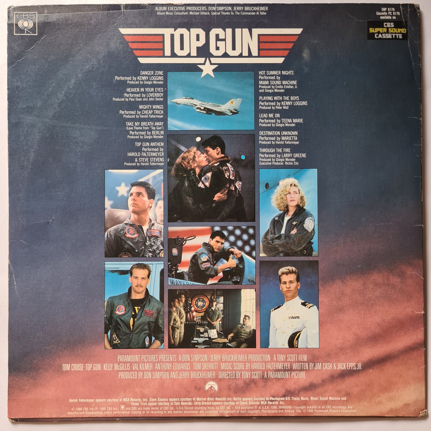 Top Gun – Original Motion Picture Soundtrack - 1986 - Vinyl Record LP