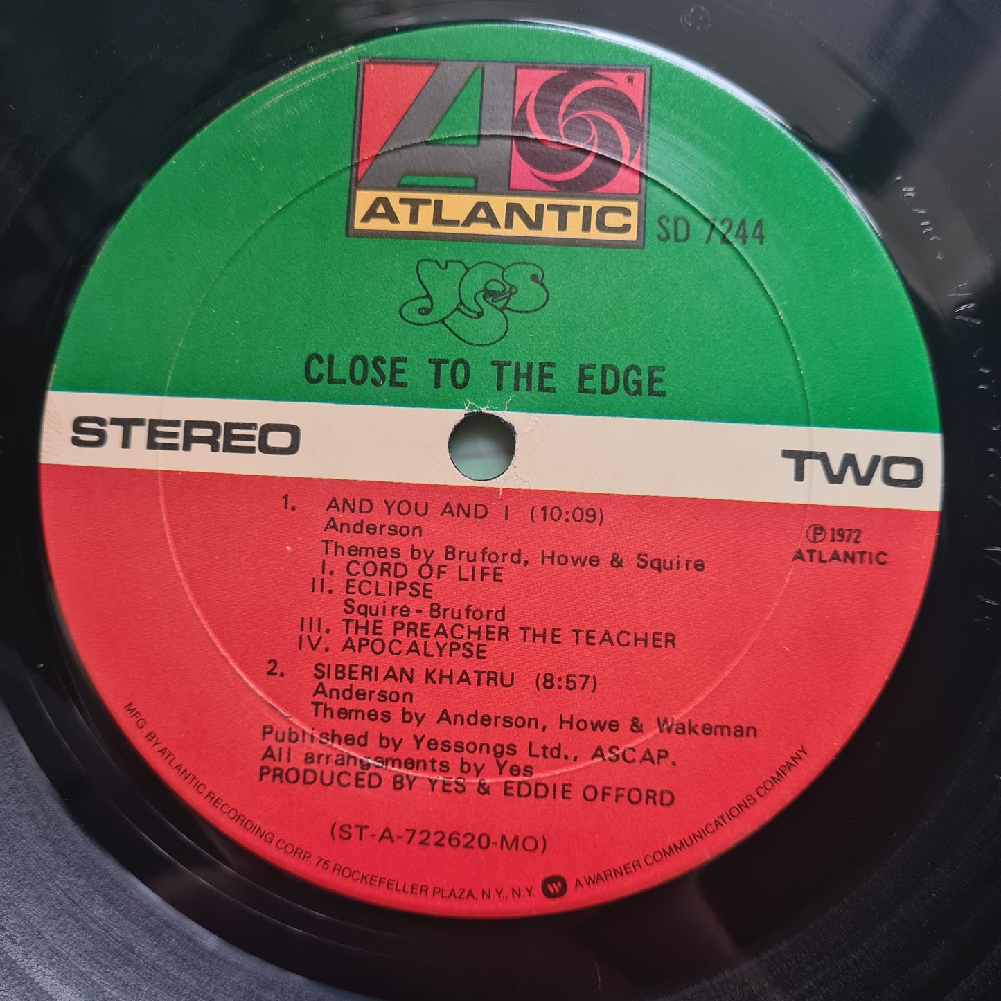 YES – Close To The Edge - 1972 - Vinyl Record LP Gatefold