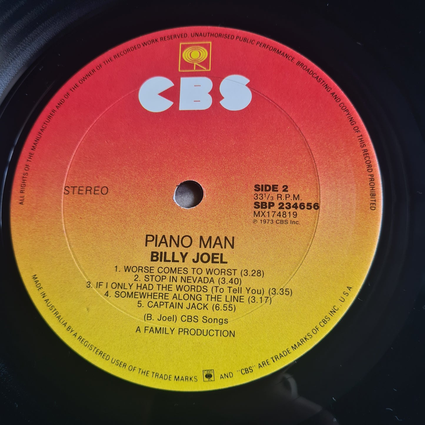 Billy Joel – Piano Man - 1973 (1975 Australian Pressing) - Vinyl Record LP