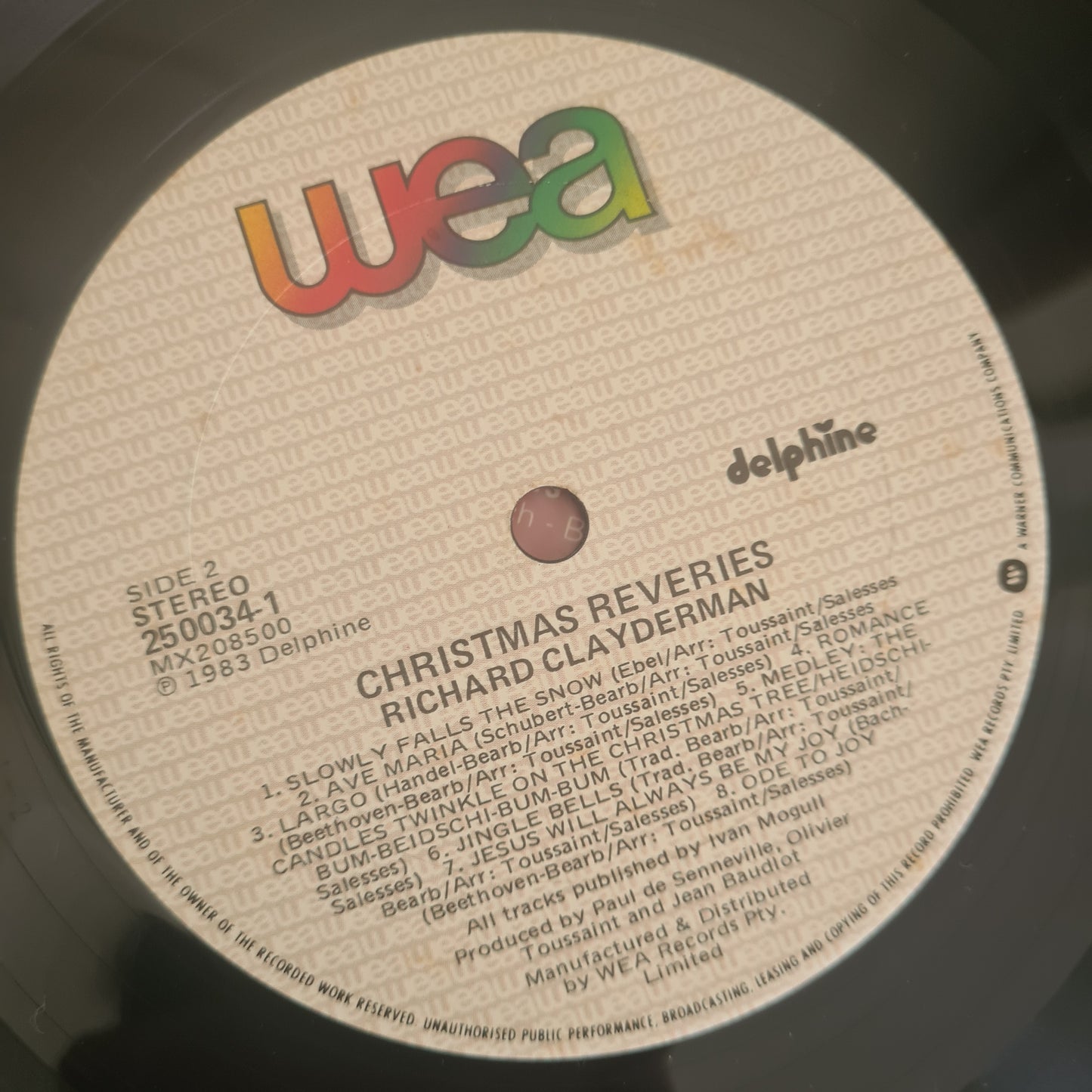 Richard Clayderman – Christmas Reveries - 1983 - Vinyl Record LP