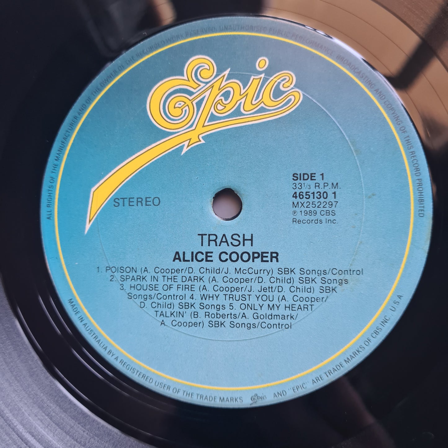 Alice Cooper – Trash - 1989 - Vinyl Record LP