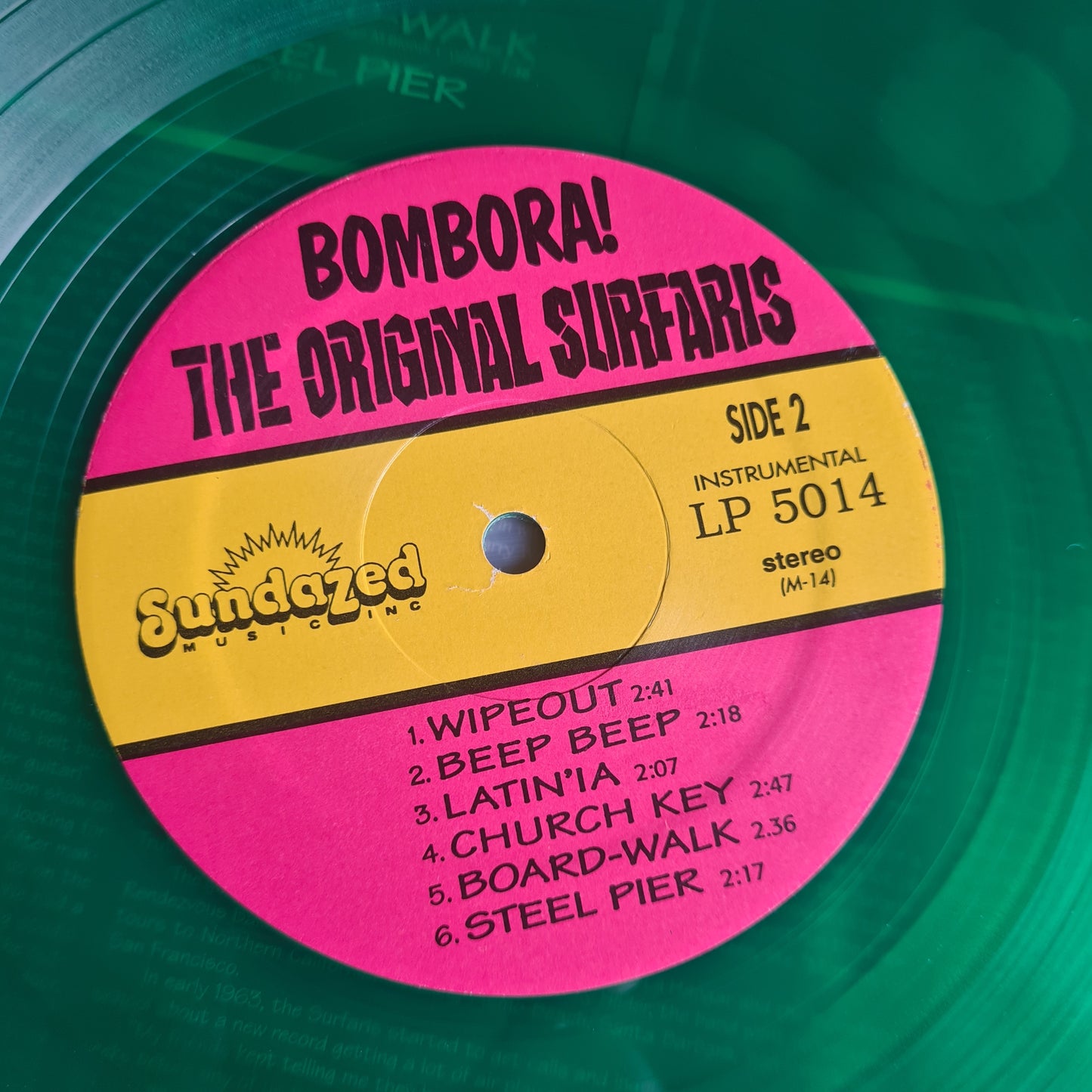 The Original Surfaris – Bombora!- 1995 - Green Translucent Vinyl Record LP (RARE)
