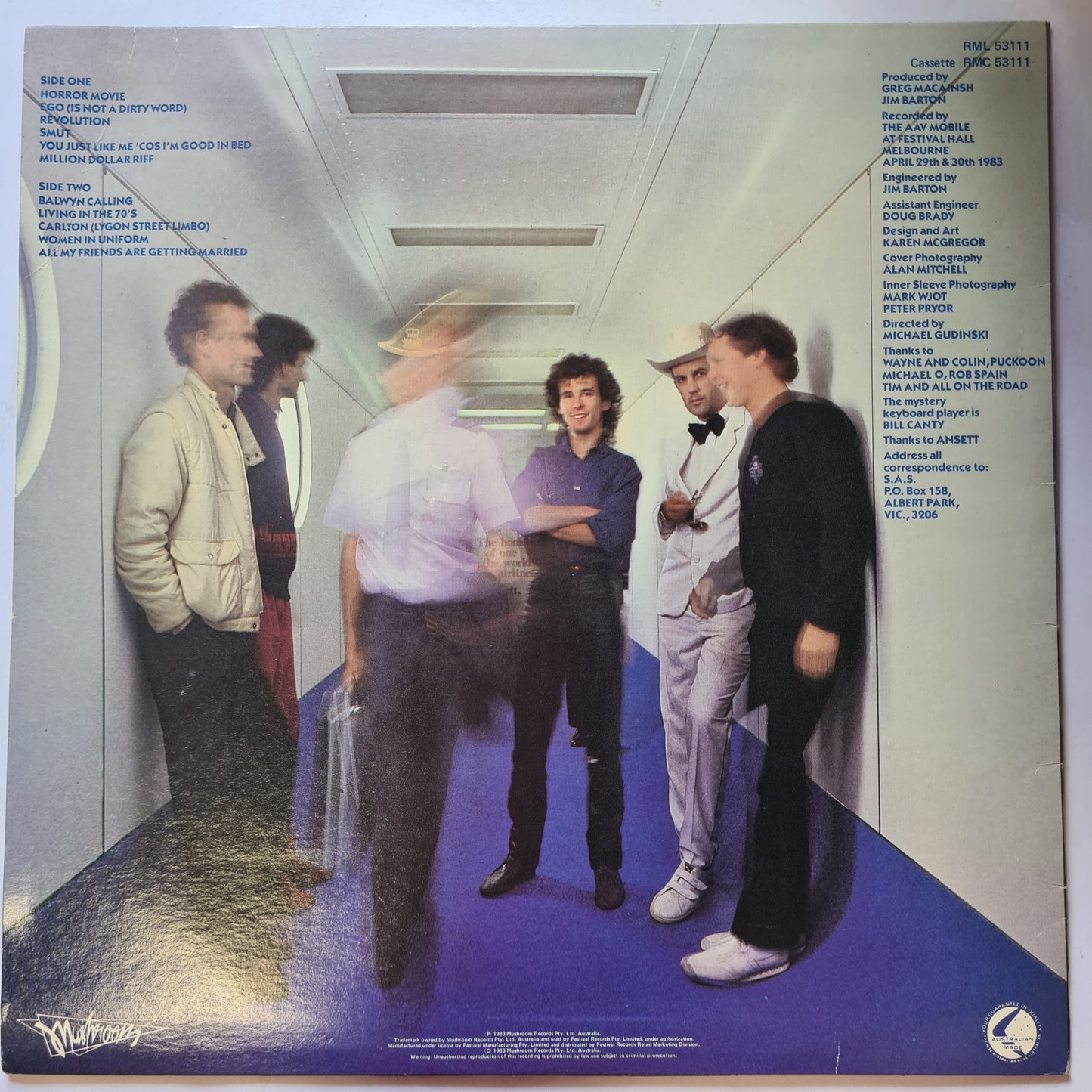 Skyhooks – Live In The 80's - 1983 - Vinyl Record LP