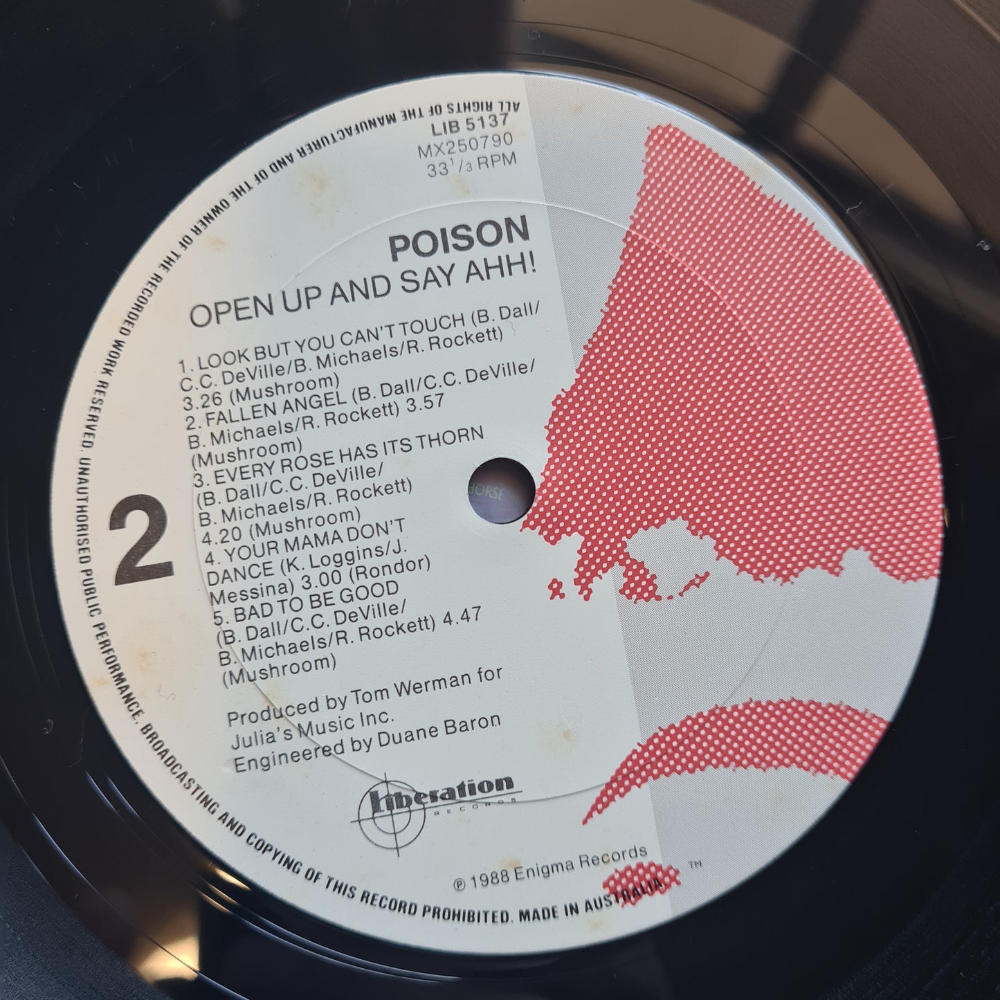 Poison – Open Up & Say... Ahh! - 1988 - Vinyl Record LP