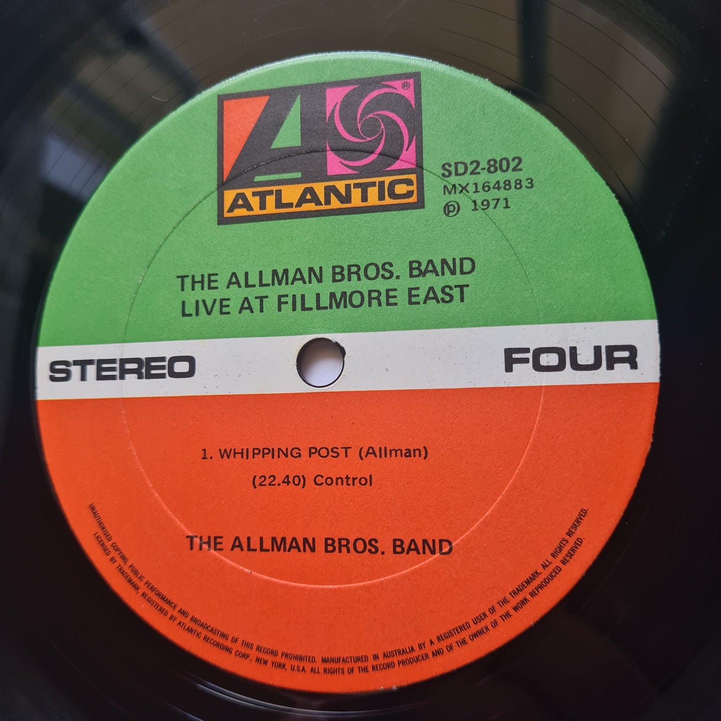 The Allman Brothers Band – The Allman Brothers Band At Fillmore East - 1971 - Vinyl Record 2LP (EX)