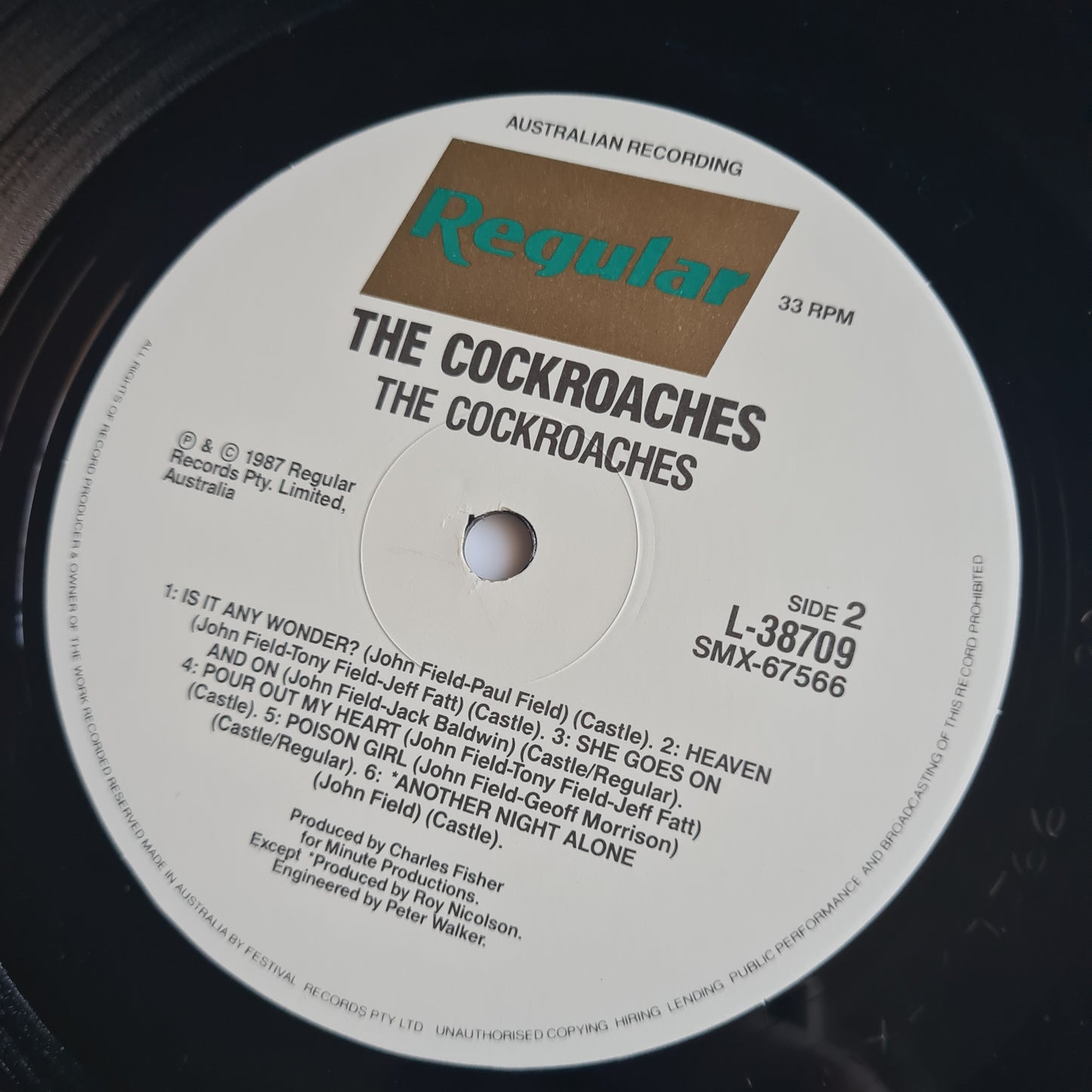 The Cockroaches – The Cockroaches - 1987 - Vinyl Record LP
