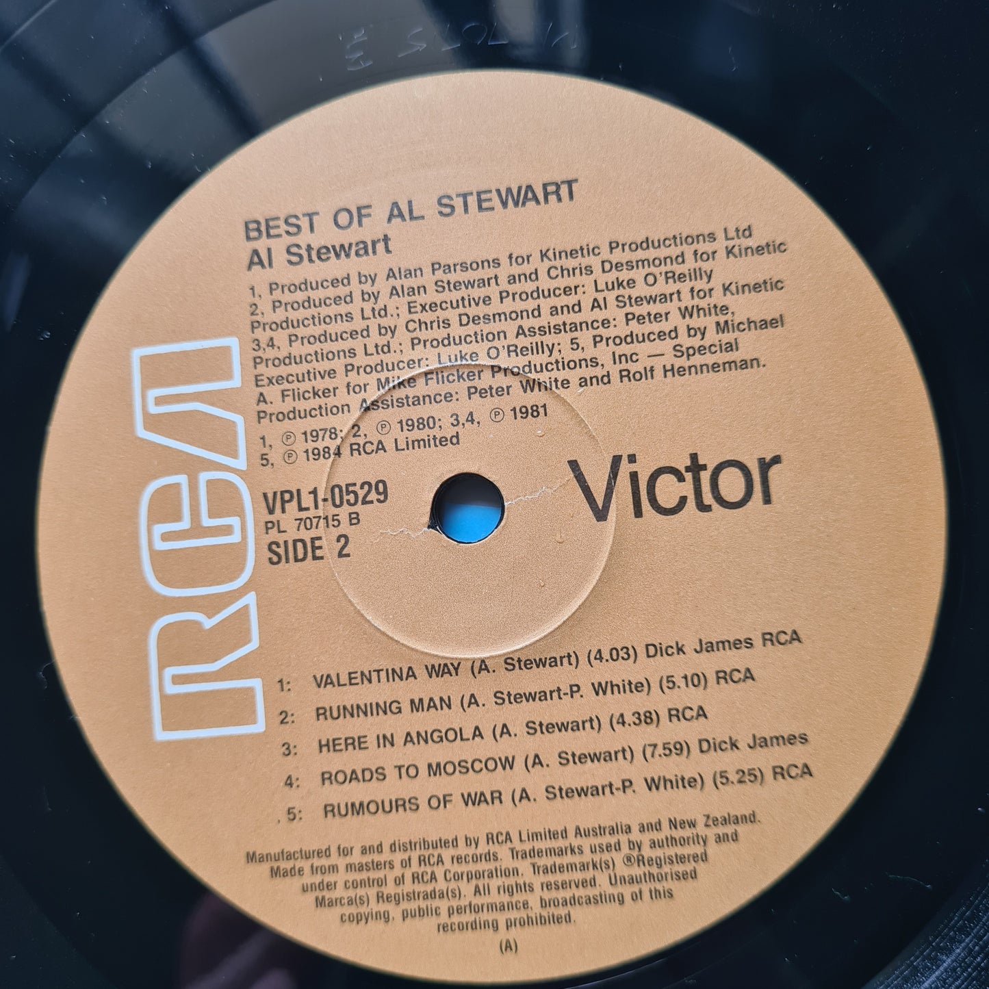 Al Stewart – The Best Of Al Stewart - 1985 - Vinyl Record LP