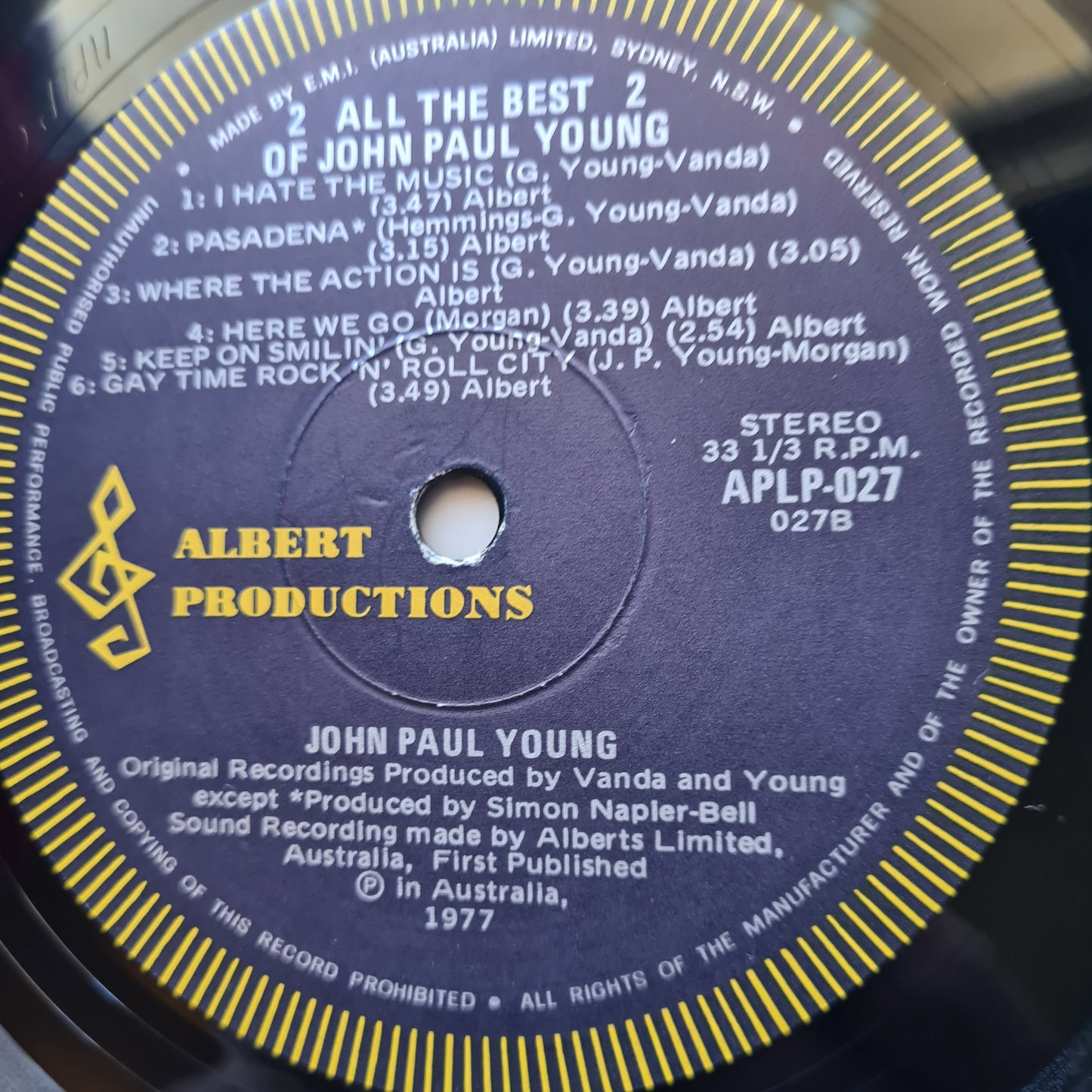 John Paul Young – All The Best - 1977 - Vinyl Record LP