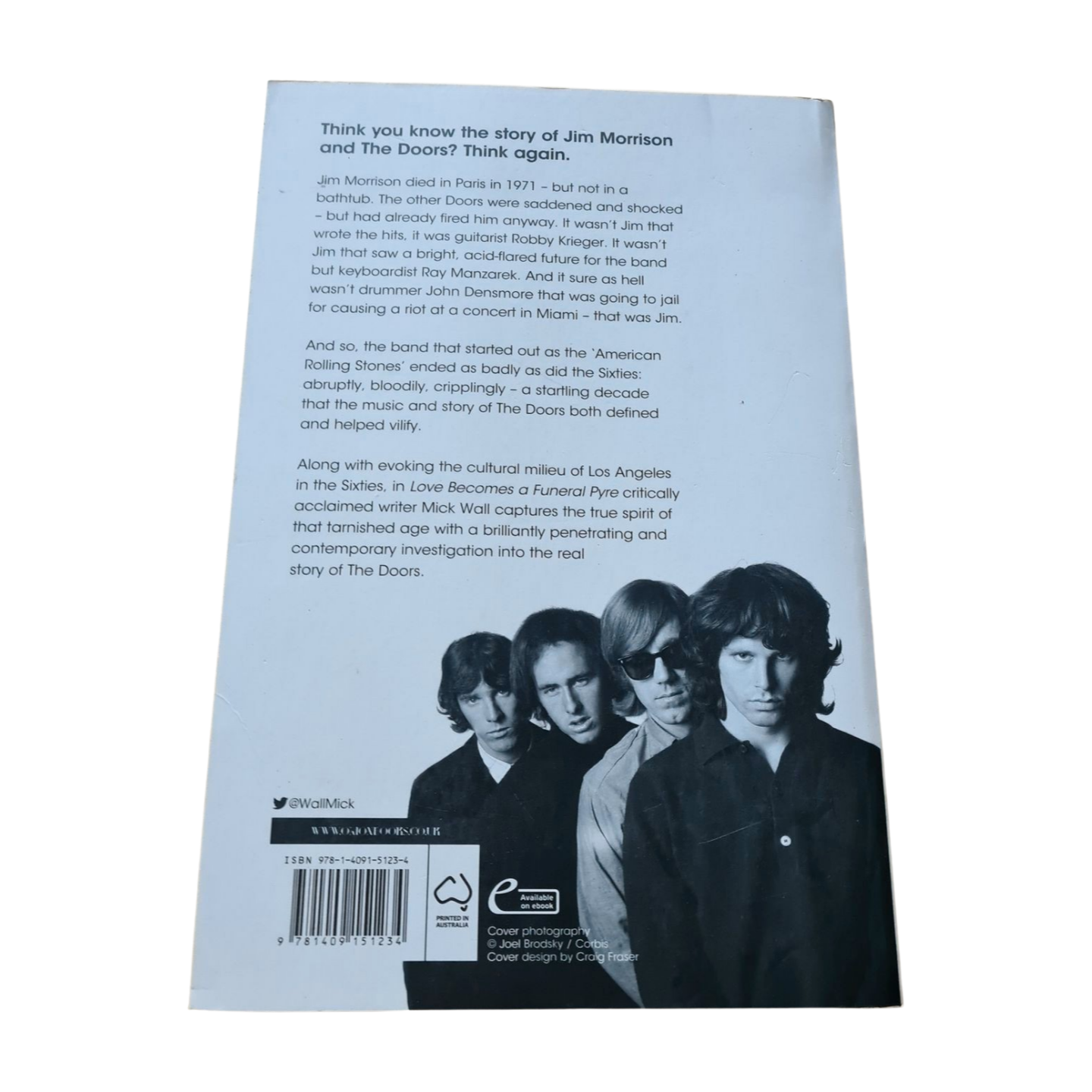 The Doors - Love Becomes A Funeral Pyre - Paperback Book