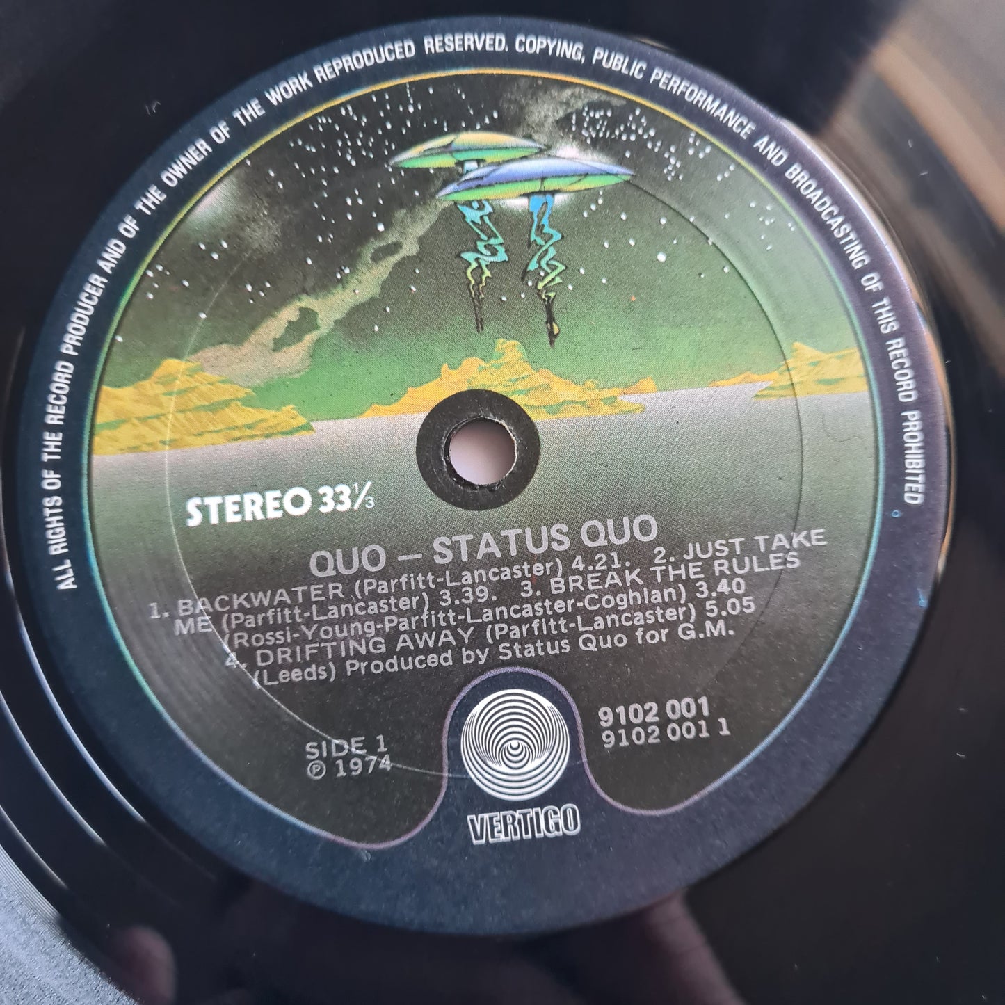 Status Quo – Quo - 1974 - Vinyl Record LP