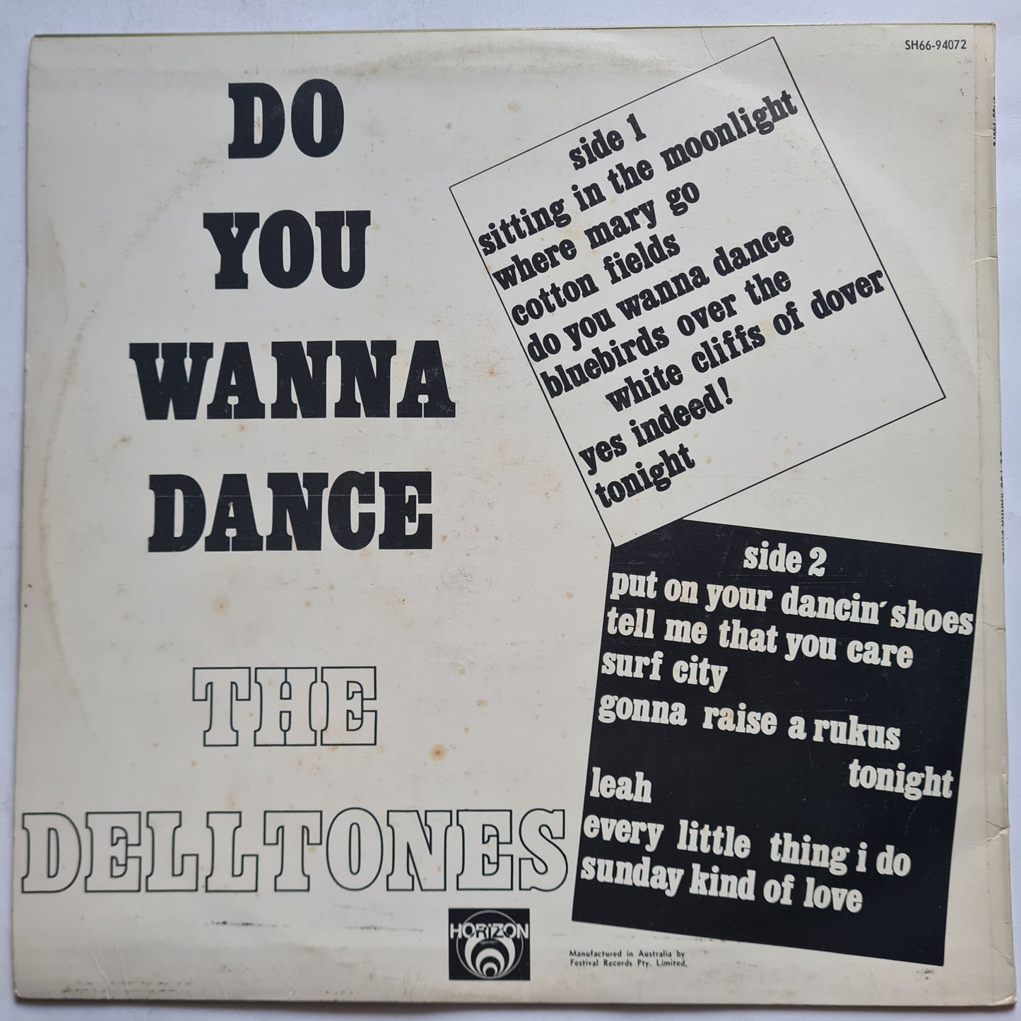 The Delltones- Do You Wanna Dance - Vinyl Record LP *Signed by Peewee Wilson- RARE*