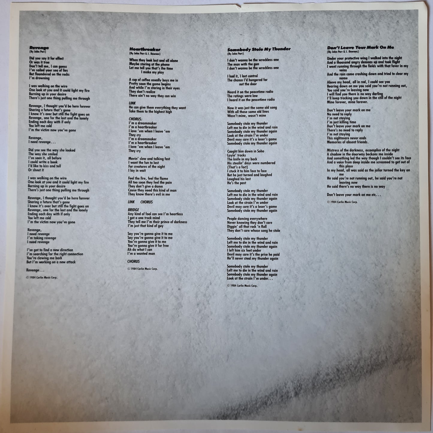 John Parr – John Parr (St. Elmos Fire) - 1985 - Vinyl Record LP