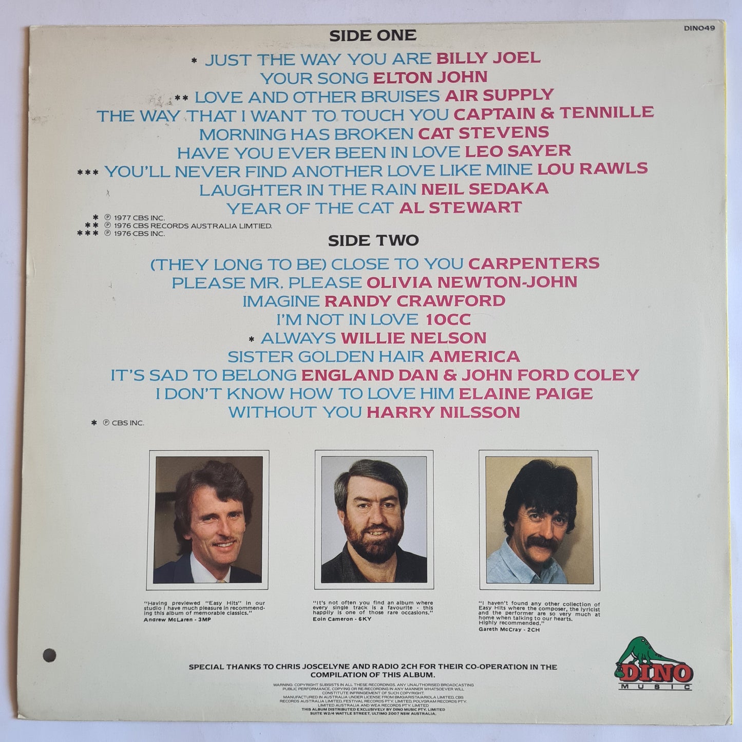 Various Artists/Hits album - Easy Hits - 1988 - Vinyl Record LP