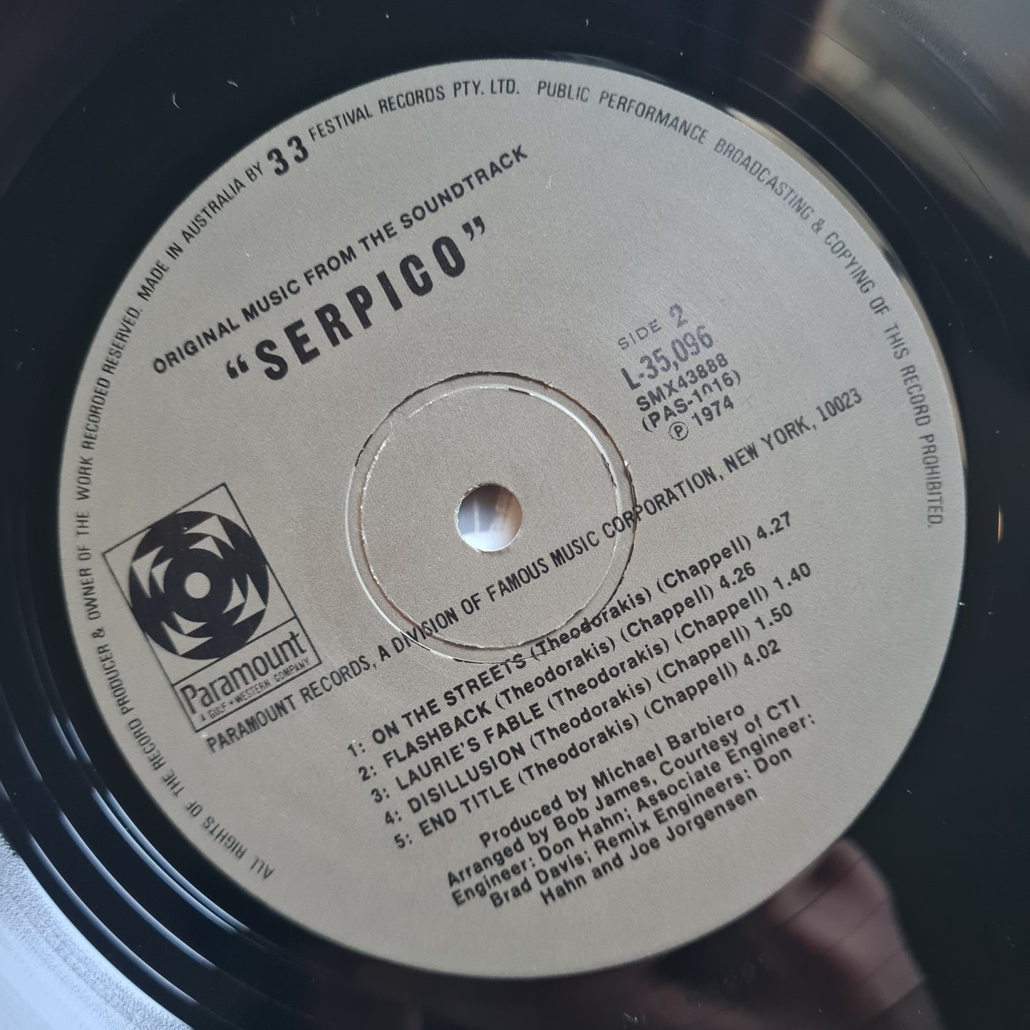 Mikis Theodorakis – Serpico (Original Music From The Soundtrack) - 1974 - Vinyl Record LP (near mint)