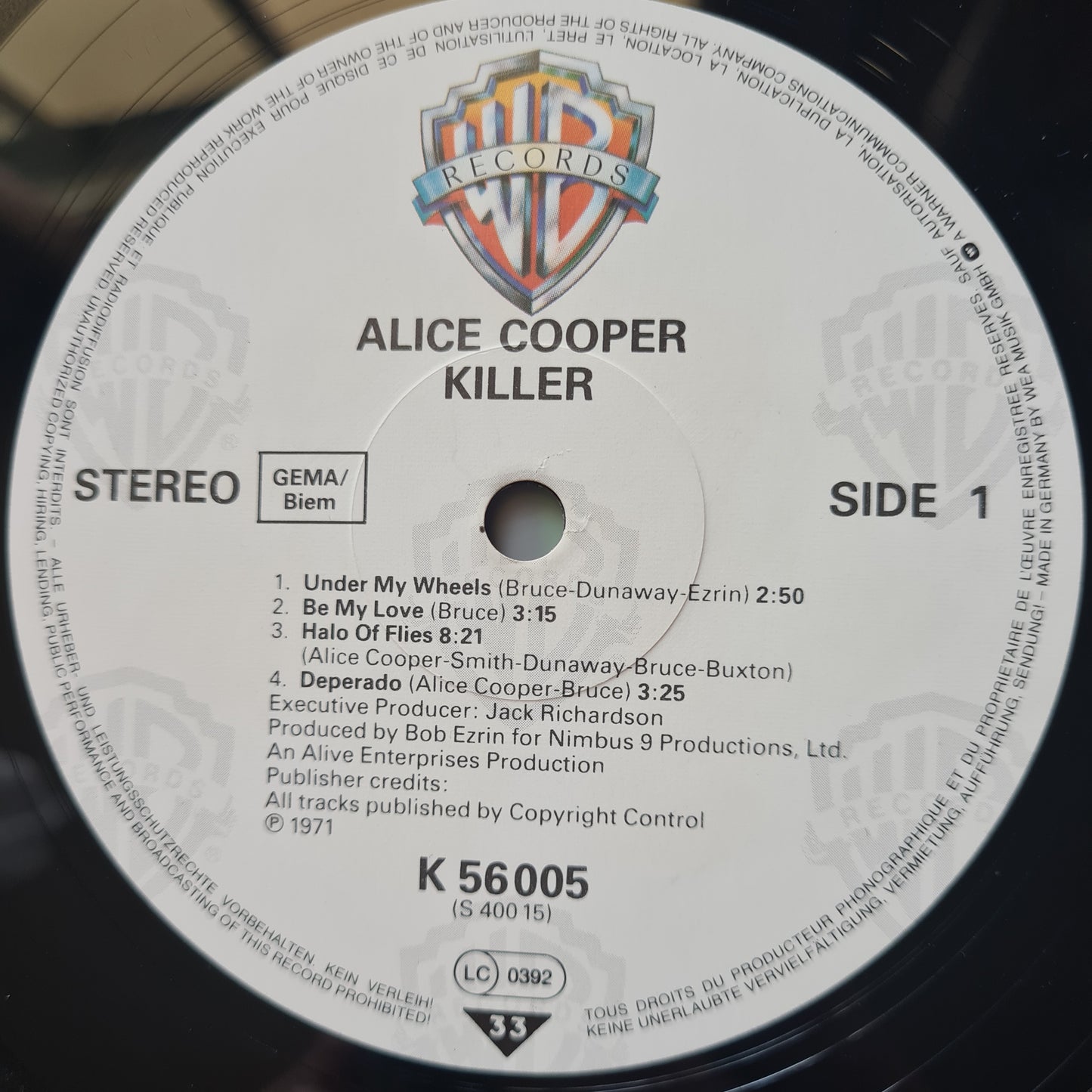 Alice Cooper – Killer - 1971 (German Pressing) - Vinyl Record LP