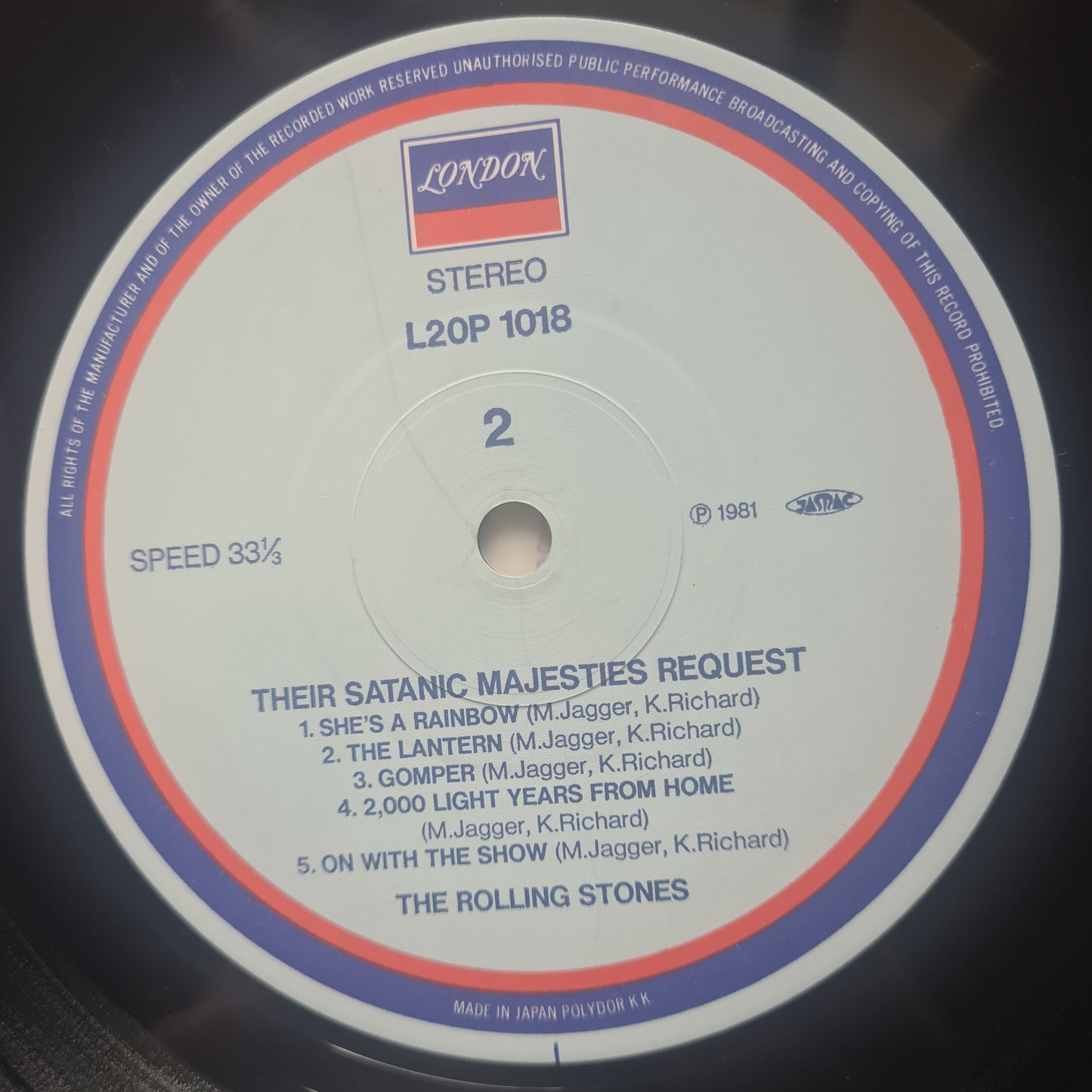 The Rolling Stones – Their Satanic Majesties Request - 1967 (1981 Japanese Pressing)- Vinyl Record LP