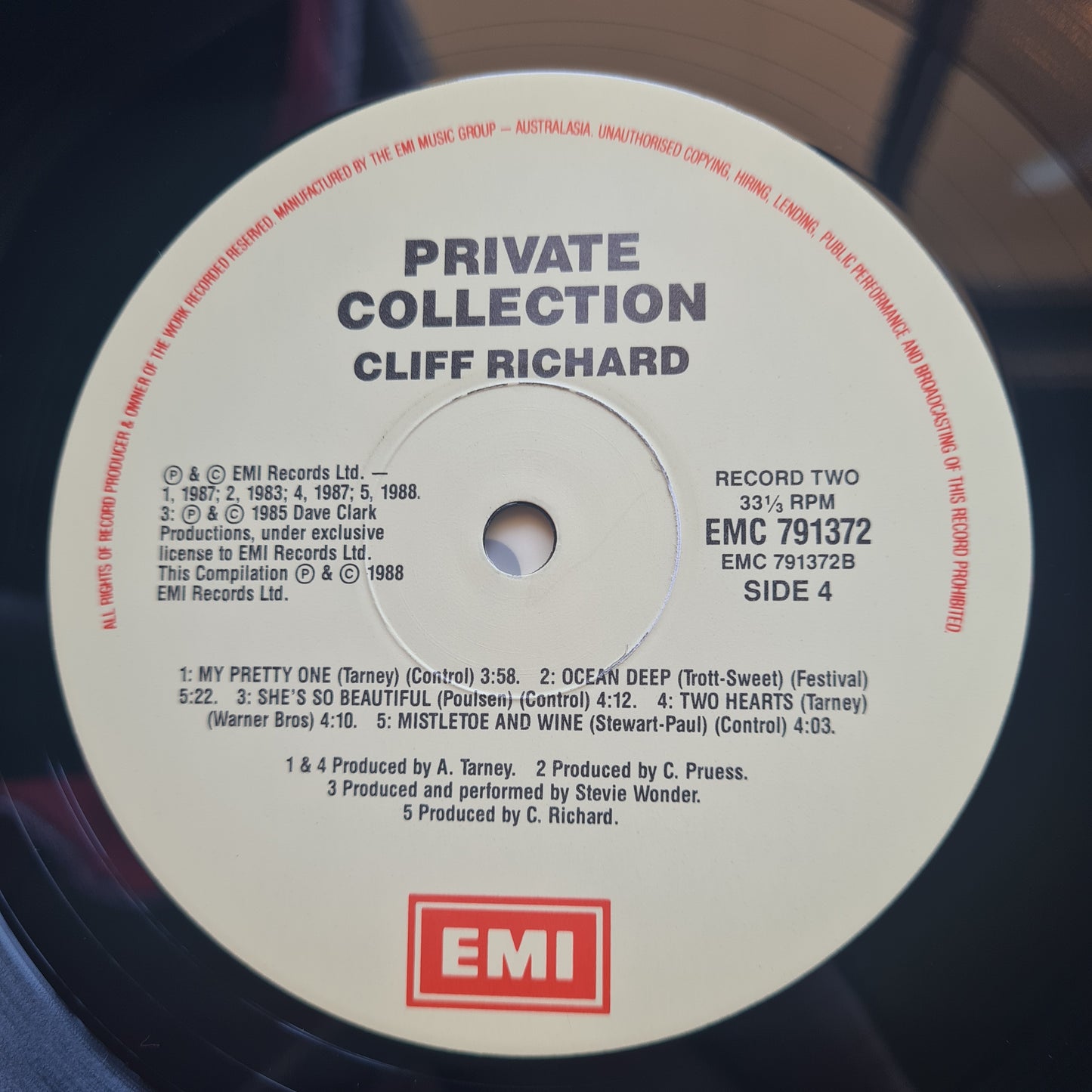 Cliff Richard – Private Collection (1979 - 1988) - Vinyl Record 2LP (near mint)