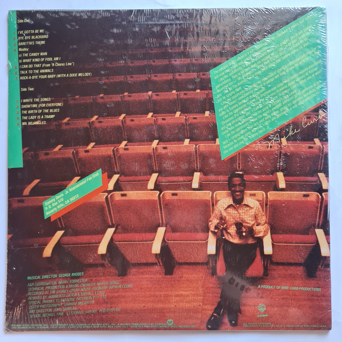 Sammy Davis Jr. – A Live Performance Of His Greatest Hits - 1977 - Vinyl Record LP (sealed)
