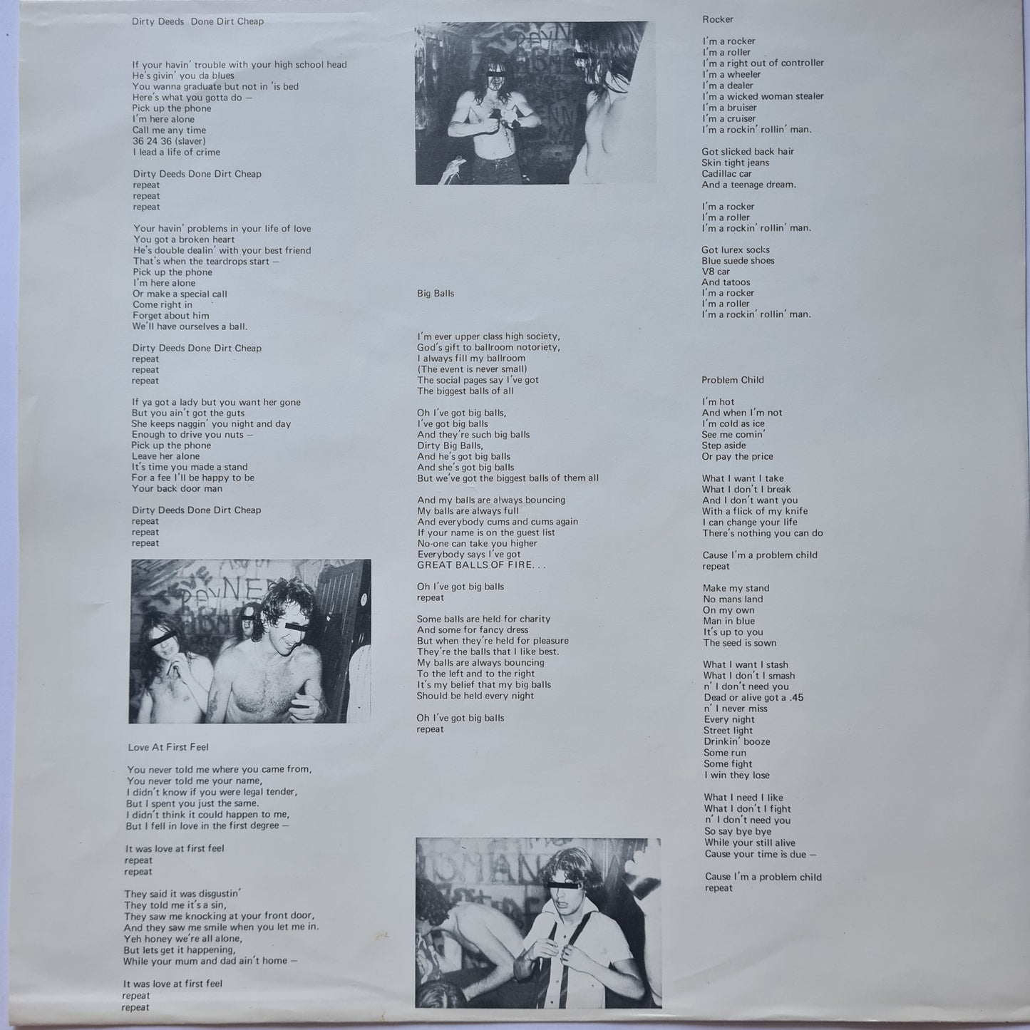 AC/DC – Dirty Deeds Done Dirt Cheap - 1976 (1976 UK Pressing) - Vinyl Record LP (near mint)