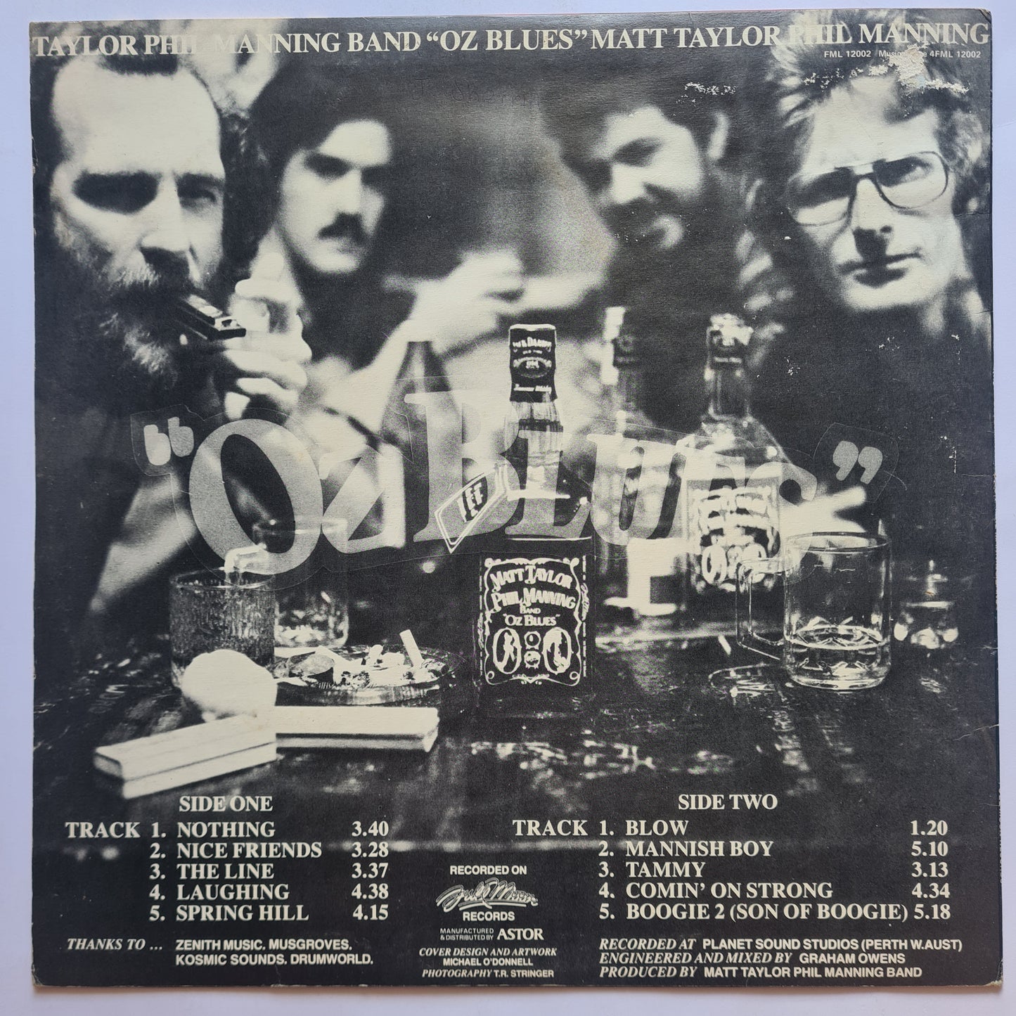 Matt Taylor Phil Manning Band – Oz Blues - 1980 - Vinyl Record LP