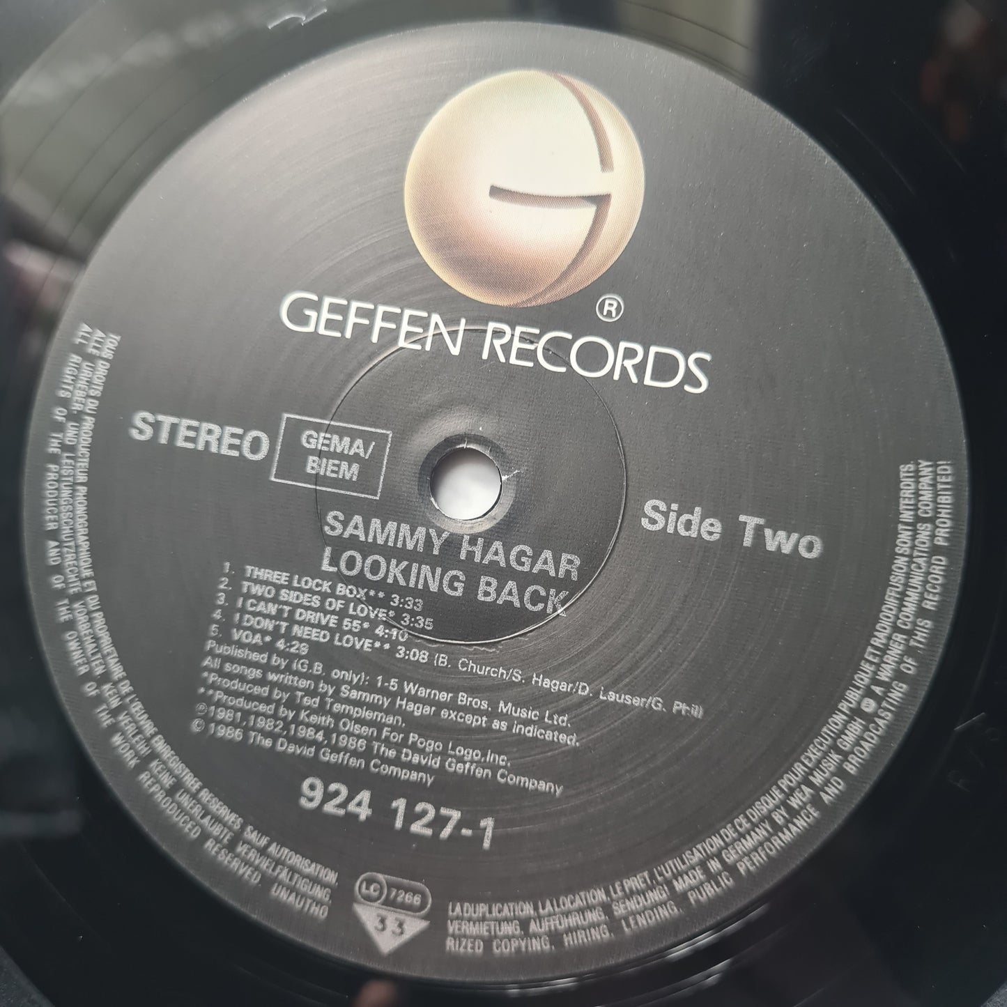 Sammy Hagar (Van Halen) – Looking Back - 1986 (Europe Pressing) - Vinyl Record LP