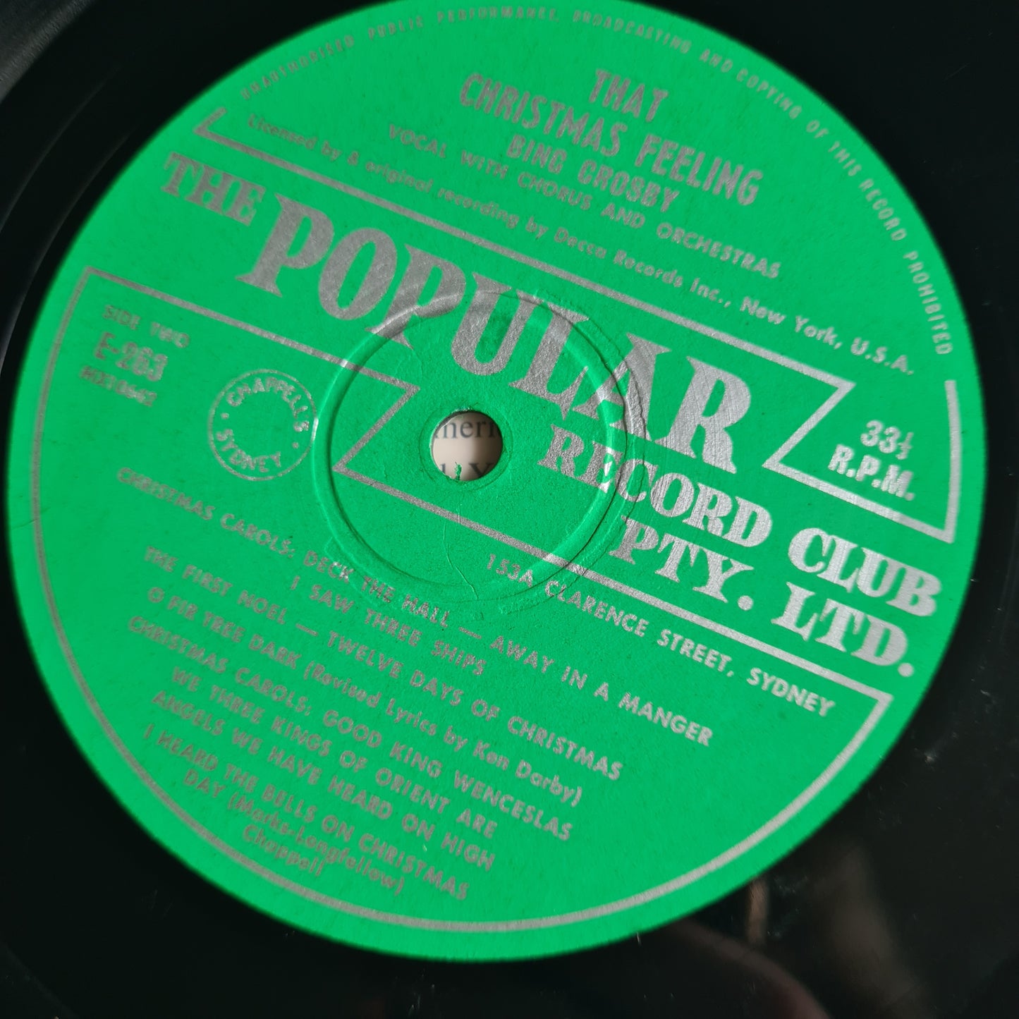 Bing Crosby – That Christmas Feeling - 1958 (MONO Australian Pressing) - Vinyl Record LP