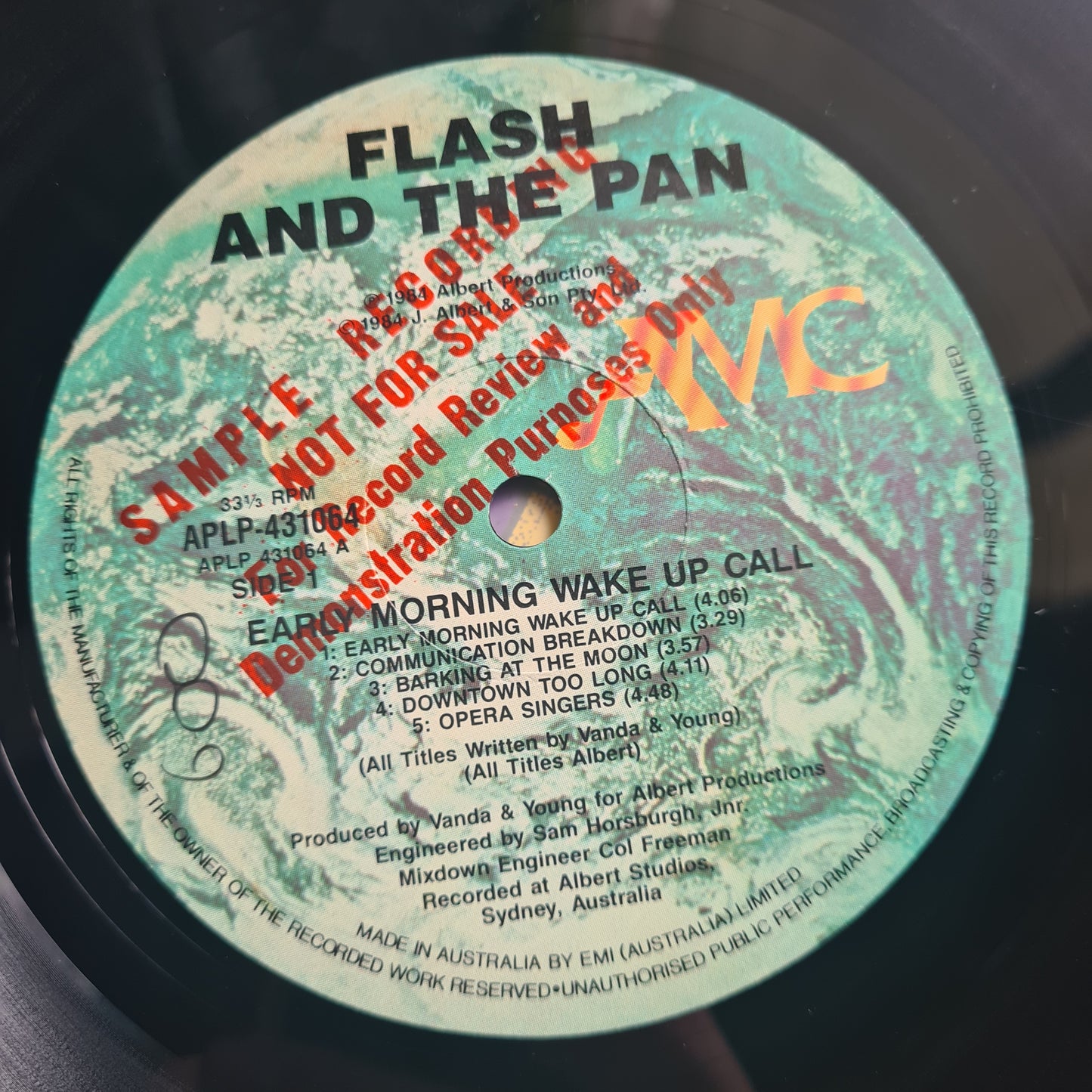 Flash & The Pan (Vanda & Young) – Early Morning Wake Up Call - 1984 - Vinyl Record LP