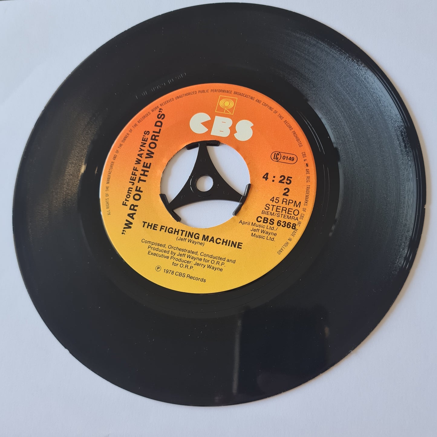 Jeff Wayne Feat. Justin Hayward – Forever Autumn (From "War Of The Worlds")- 1978 - Vinyl Record 7" Single - 45 RPM