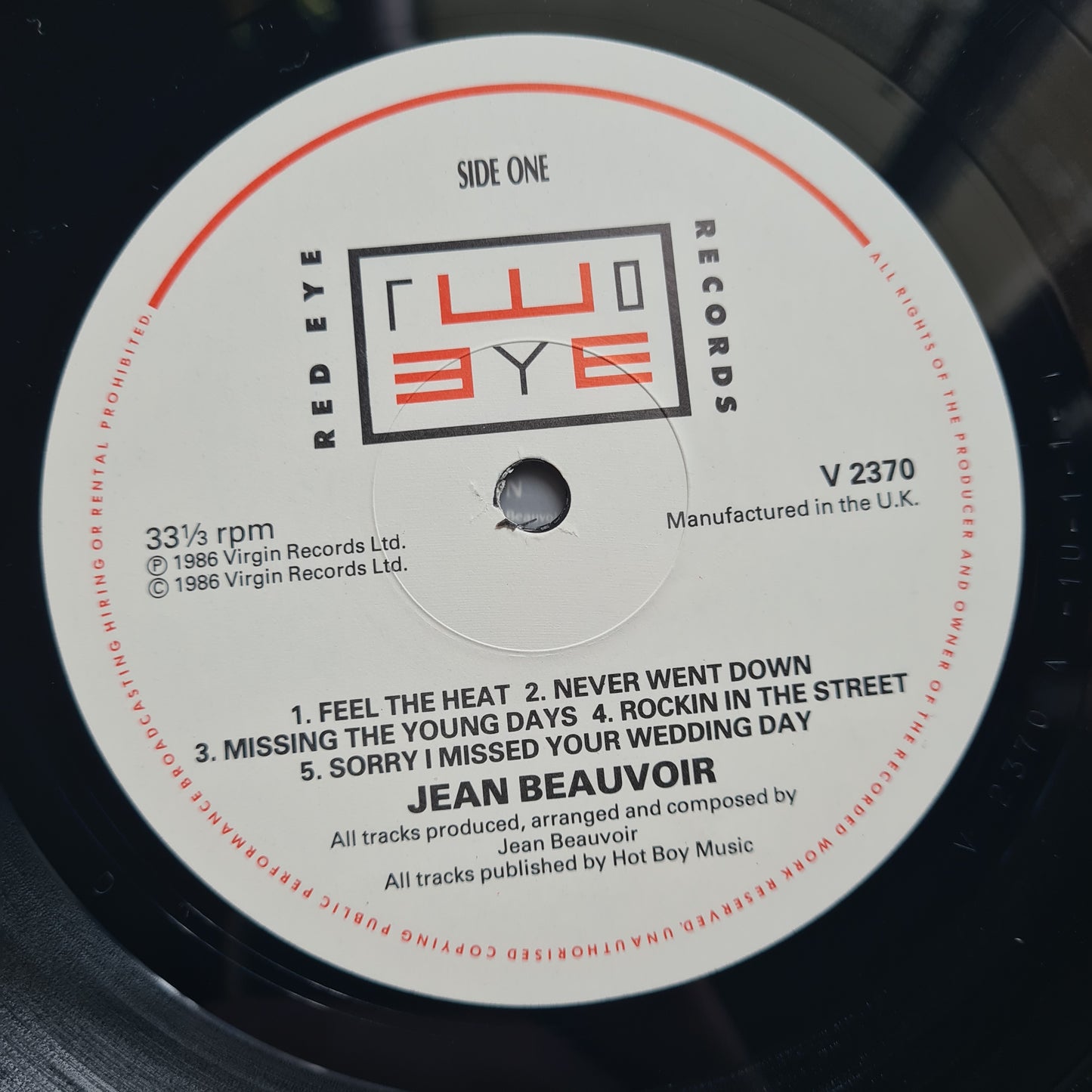 Jean Beauvoir – Drums Along The Mohawk - 1986 - Vinyl Record LP (KISS related)