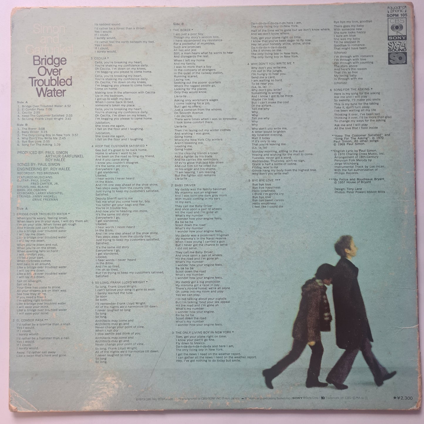 Simon & Garfunkel – Bridge Over Troubled Water - 1970 (1973 Quadraphonic Japanese Pressing) - Vinyl Record LP