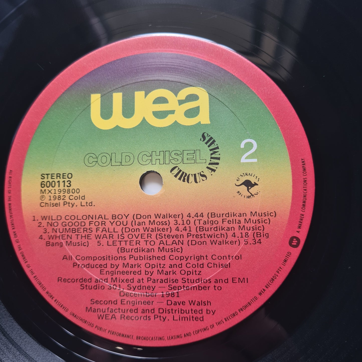 Cold Chisel – Circus Animals - 1982 - Vinyl Record LP