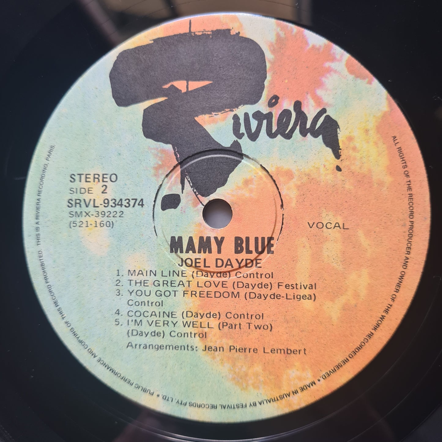 Joël Daydé – Mamy Blue - 1971 - Vinyl Record LP