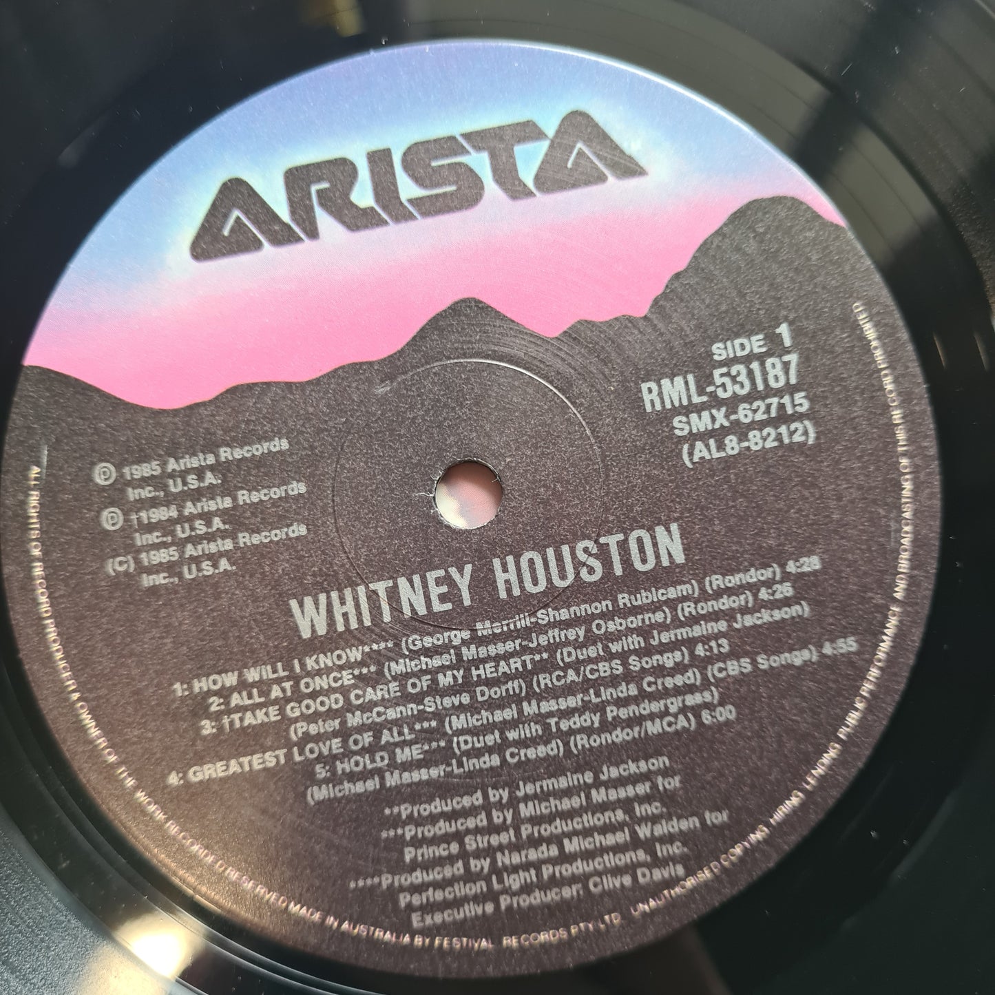 Whitney Houston – Whitney Houston - 1985 - Vinyl Record LP